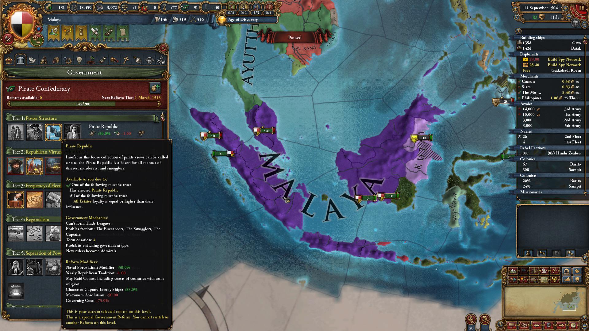 1.3 Pirate Republic Governing Cost r/eu4