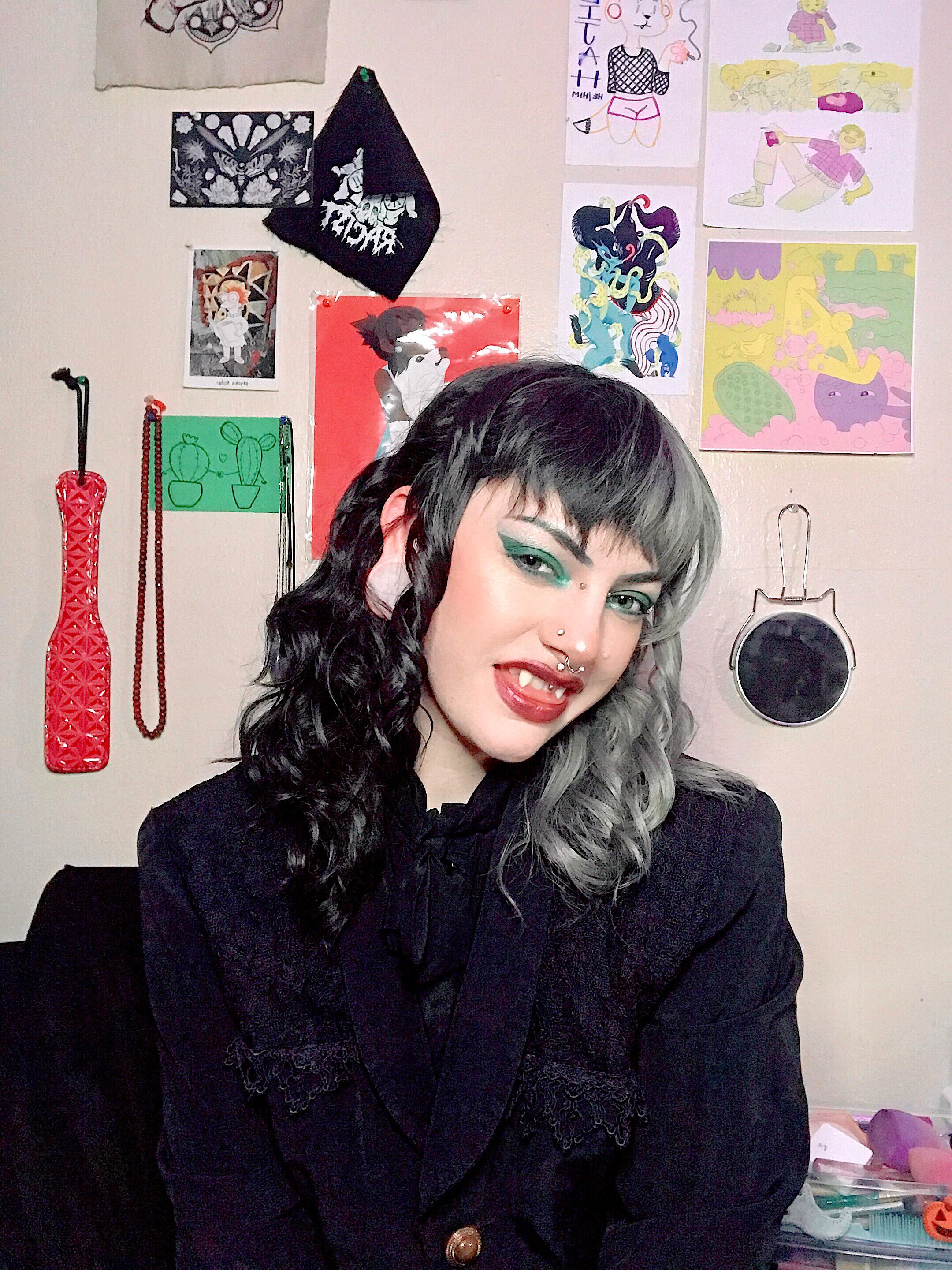 Vampire look I did yesterday 😈🦇 GothStyle