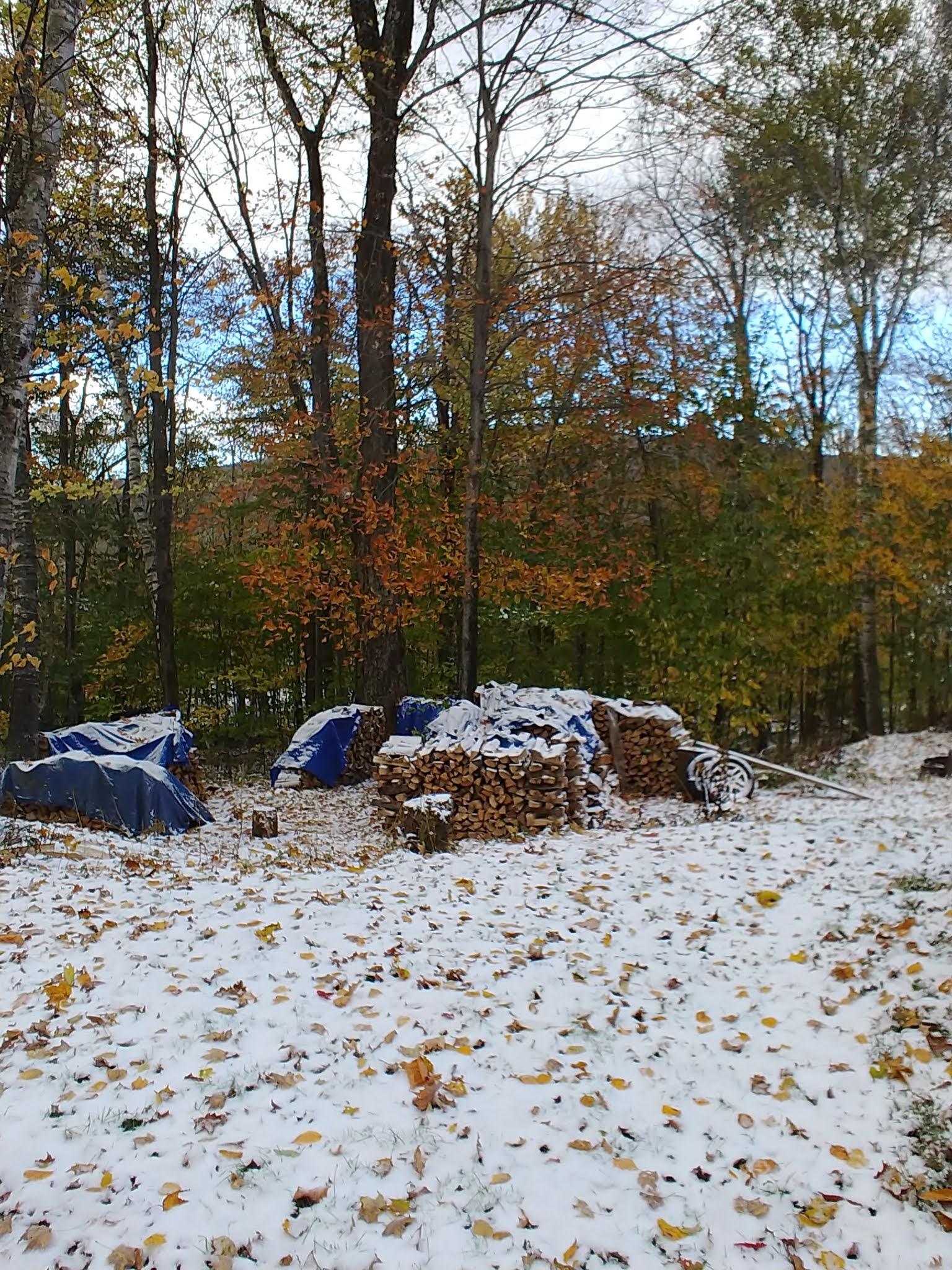 October 18 first snow up in Ripton r/vermont