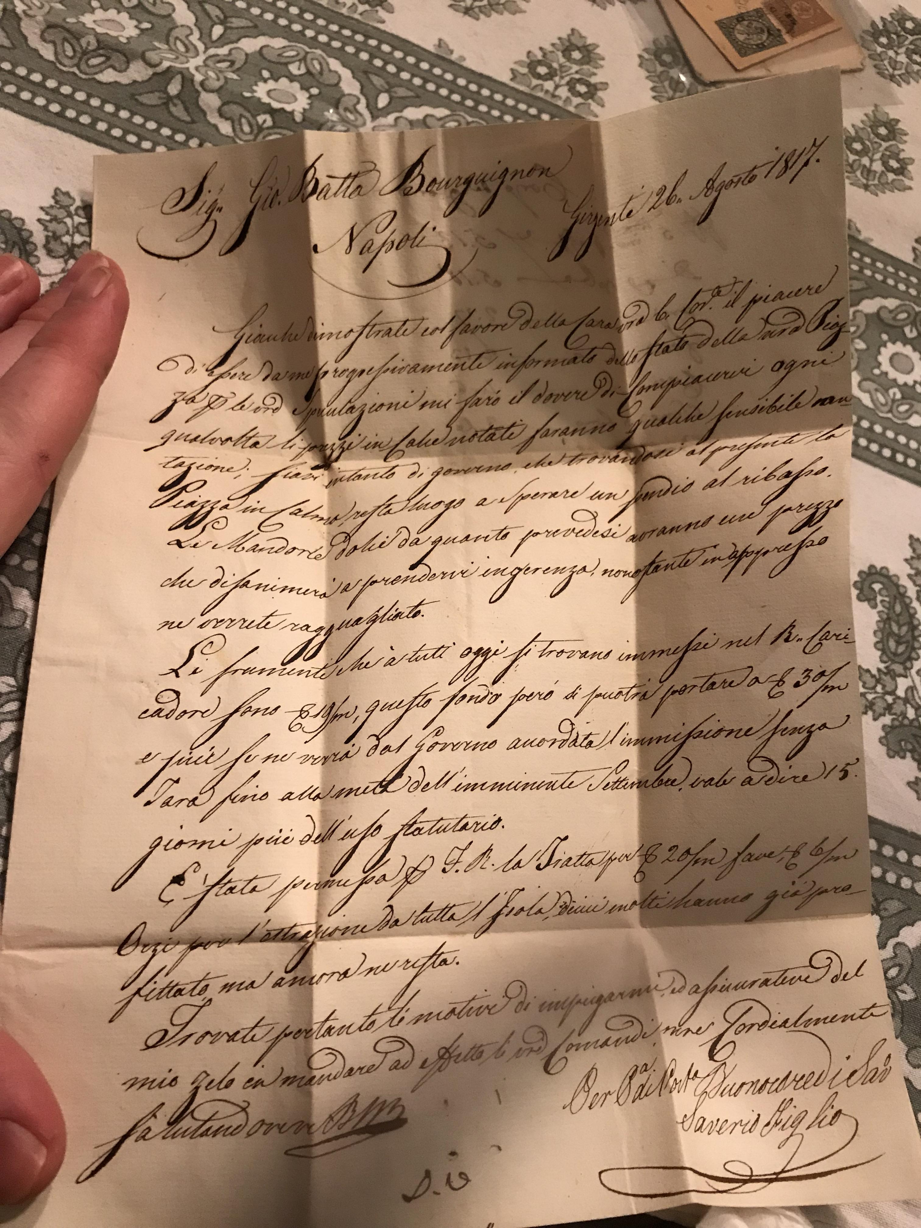Italian letter from 1850 r/PenmanshipPorn