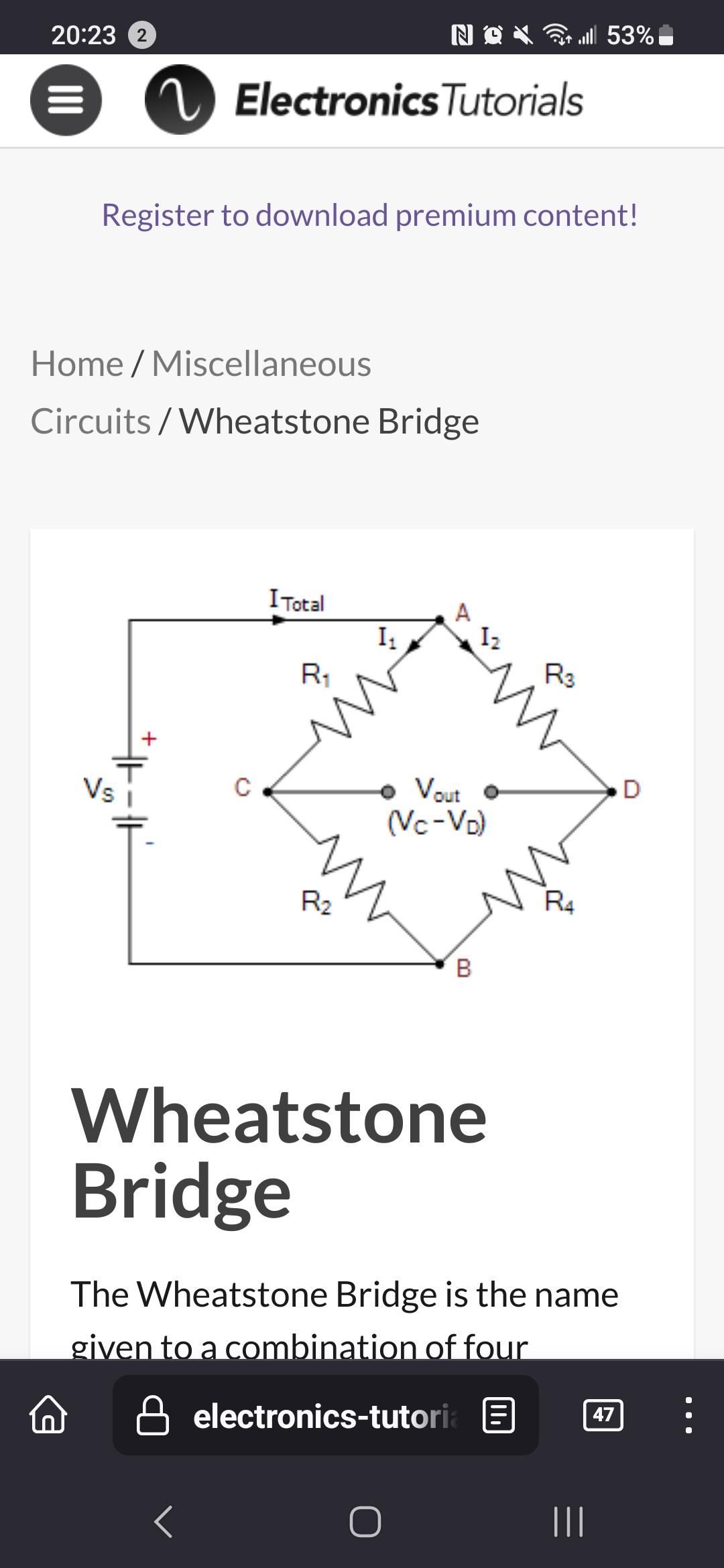 Wheatstone Bridge Circuit Analysis r/electronic_circuits