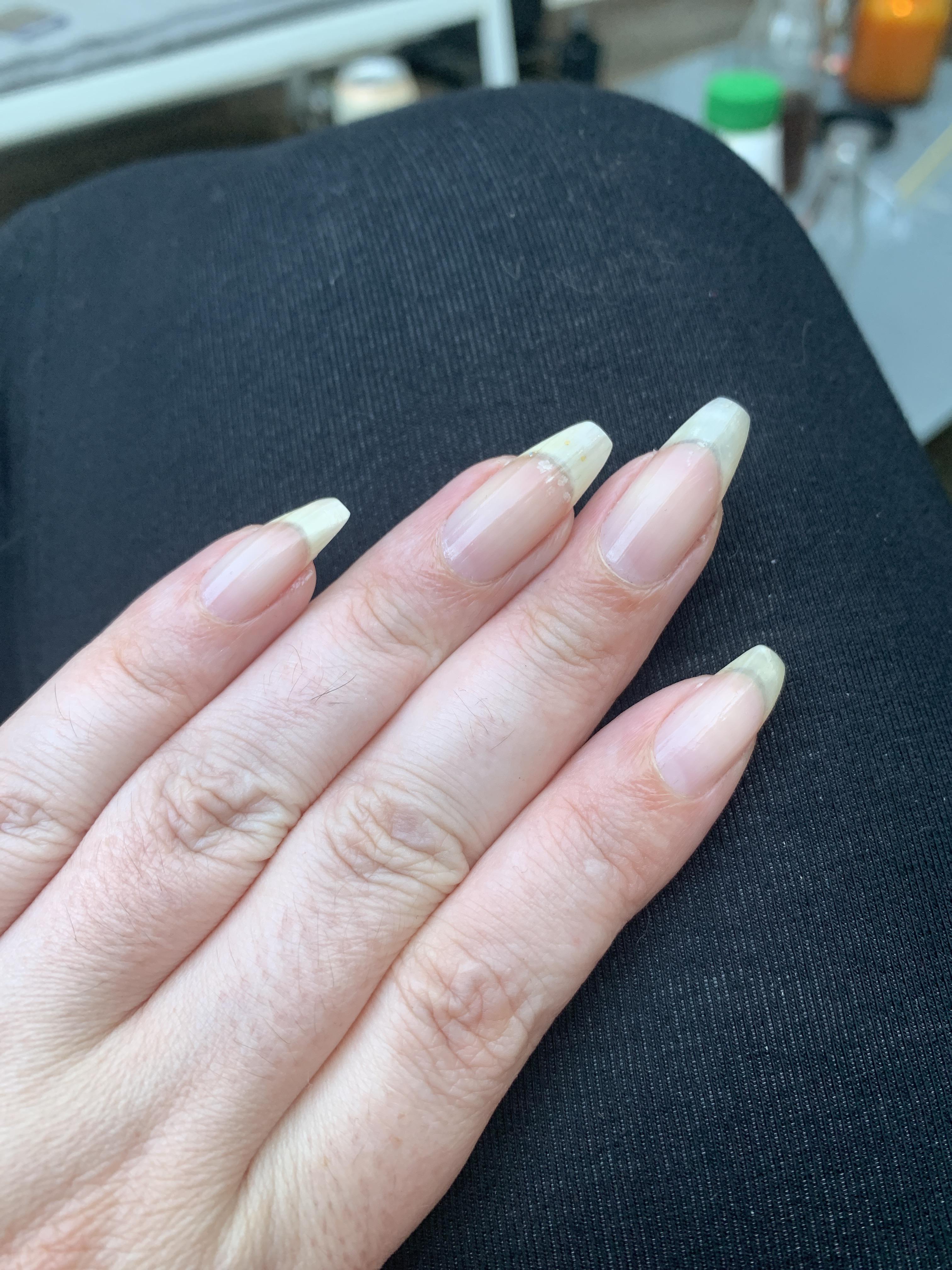 Shaping my natural nails into coffin shape is so hard to do evenly