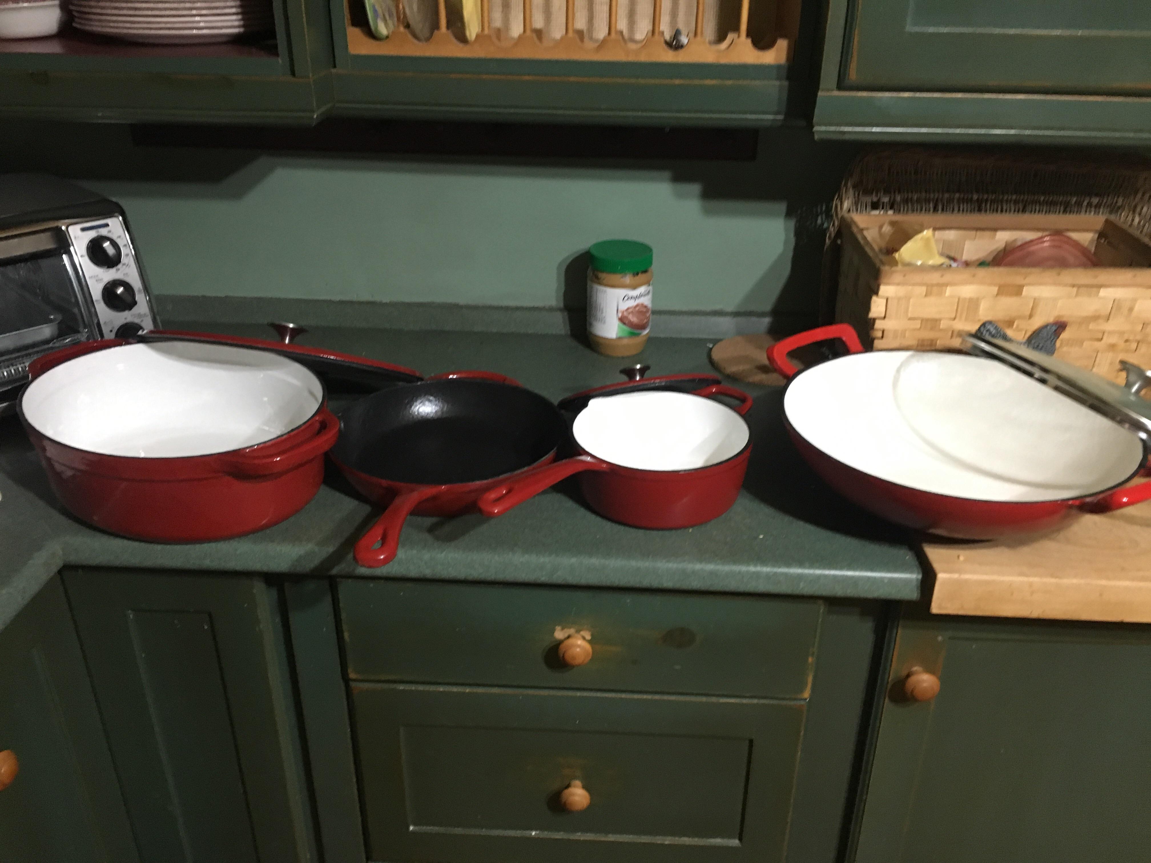Got cast Iron Pots and Pans for Christmas, they are Enamelled so it
