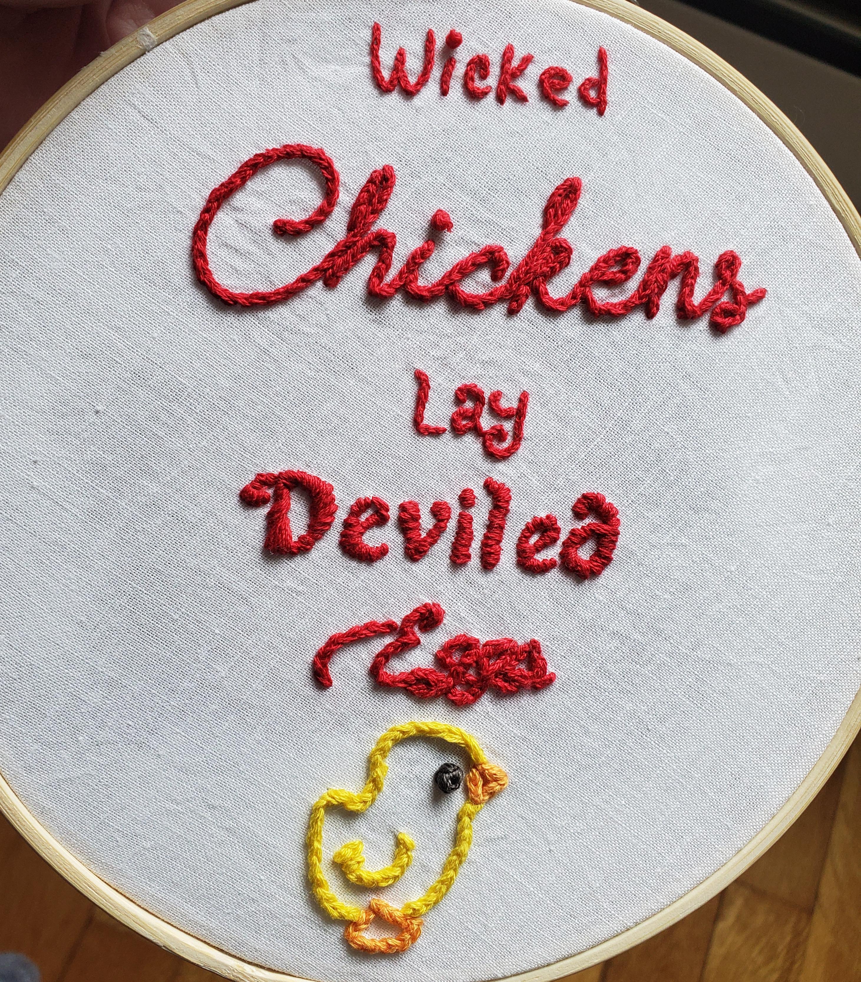 Made for a friend that owns chickens. r/Embroidery