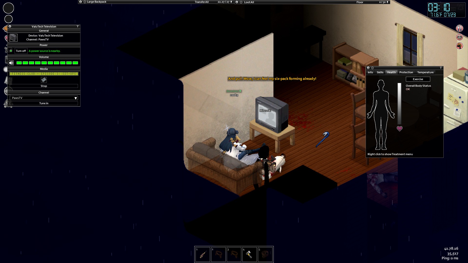 Picked up pjzomboid and played continuously with friend for the last 4