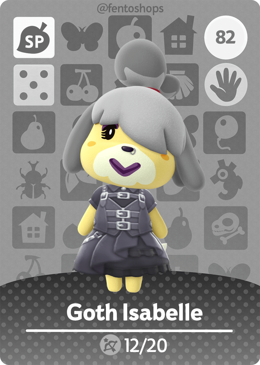 Goth Isabelle by me r/AnimalCrossing
