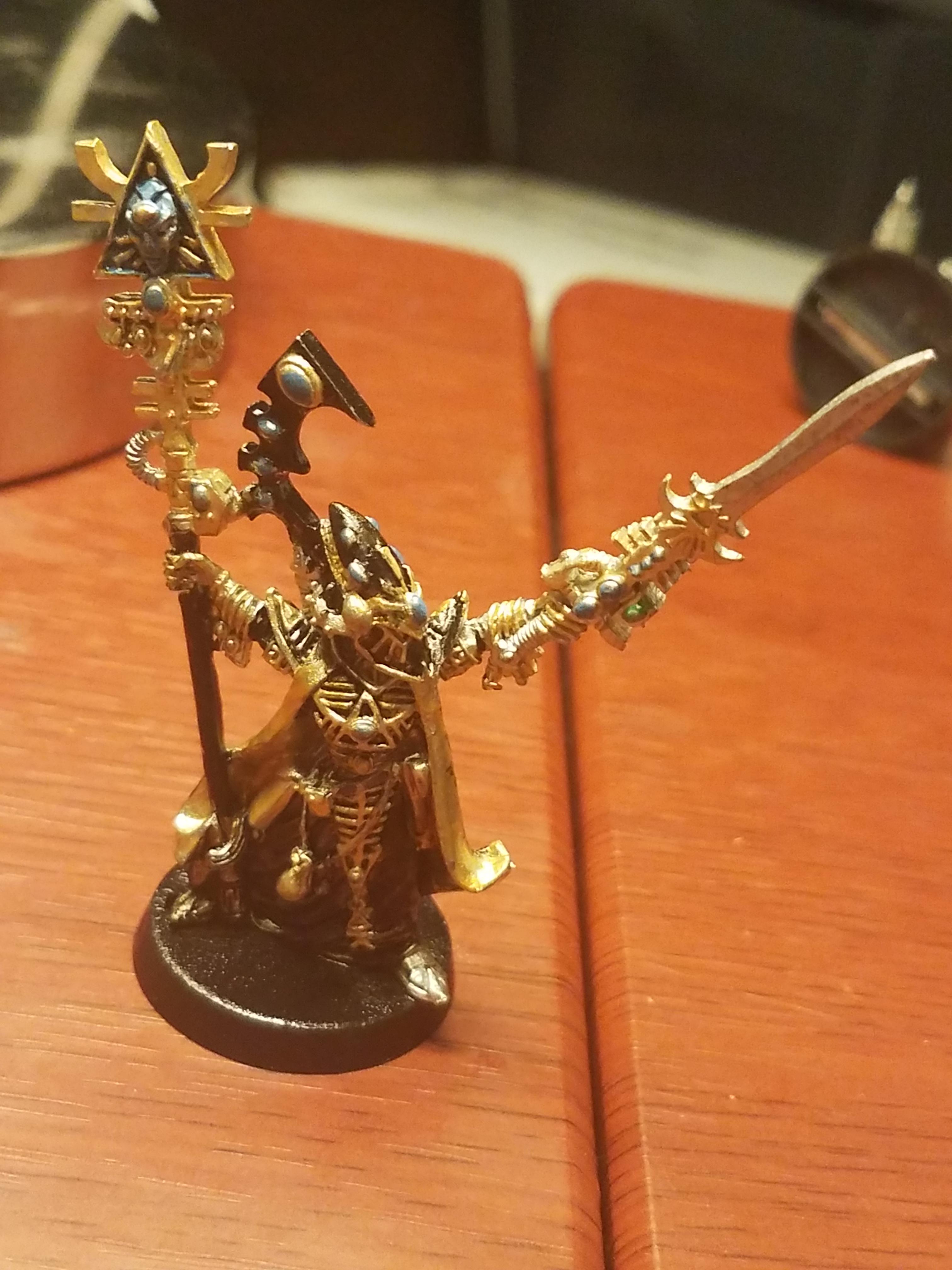 Old Eldrad Ulthran Pewter mini from 1992 I painted up, first Warhammer