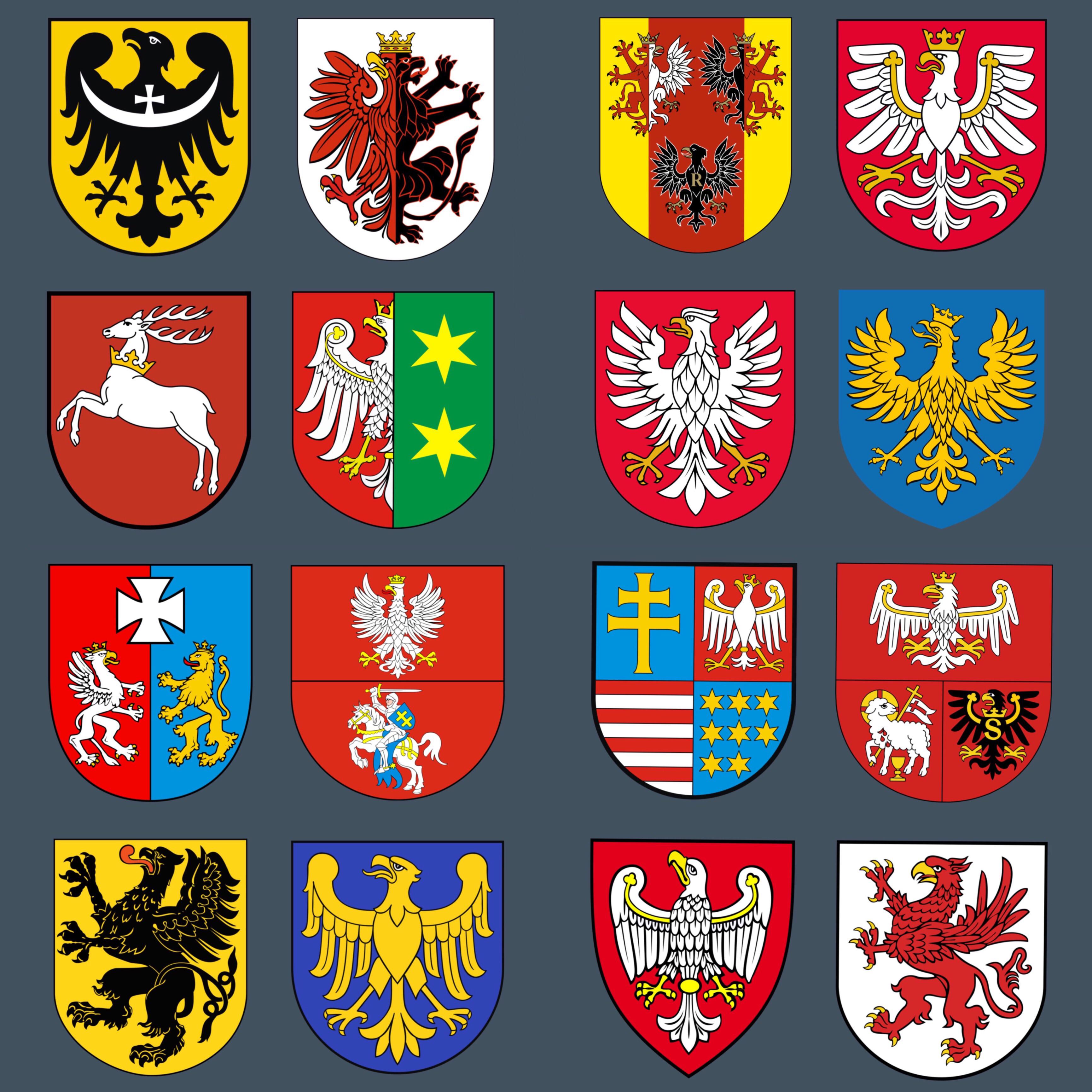 can we appreciate the Coats of Arms of polish voivodeships for a sec? r/heraldry