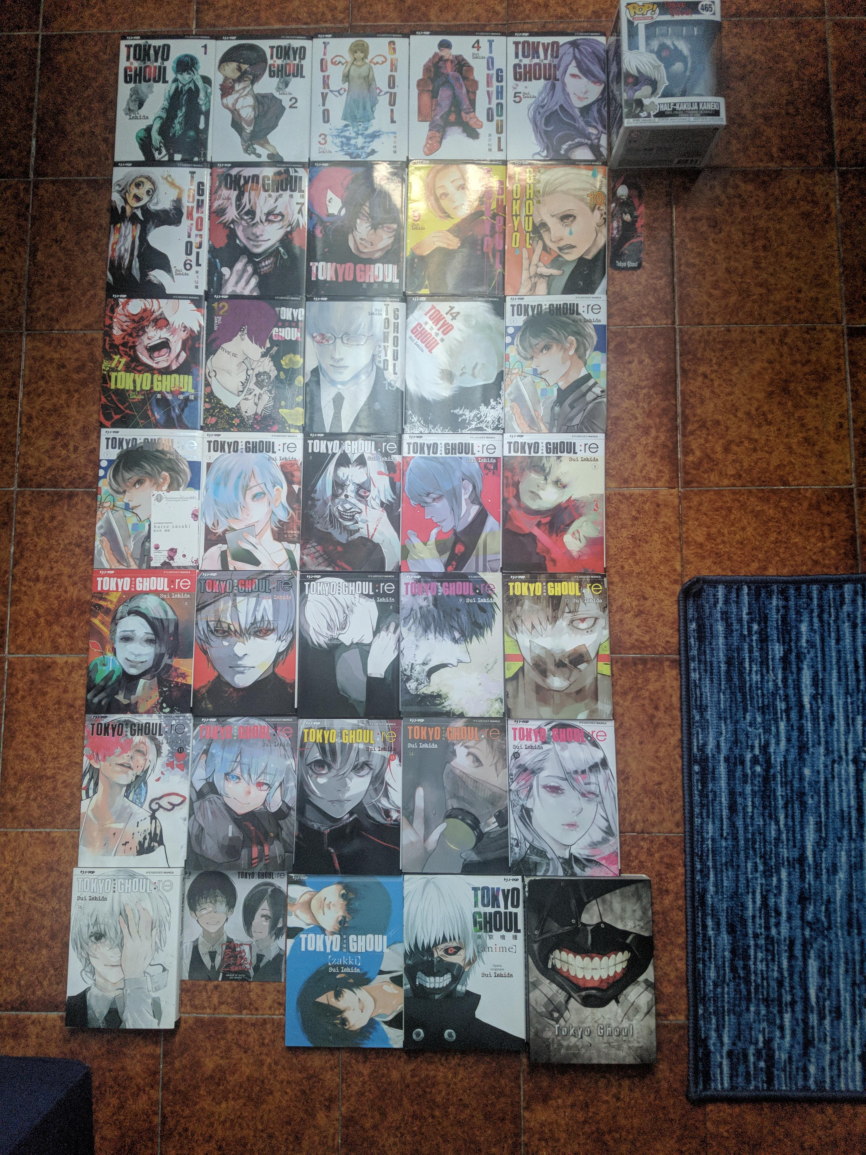 Tokyo ghoul 114, re 116, 1st season dvd, 2 artbooks zakki and anime