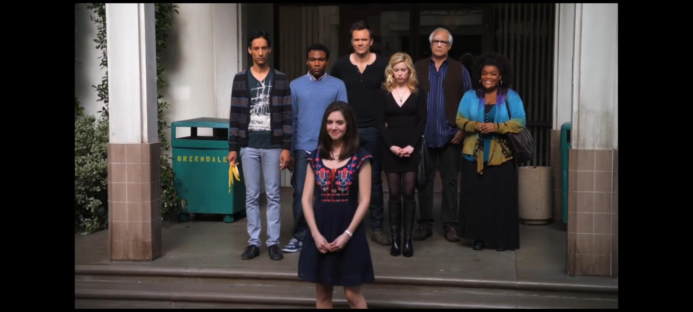 During Vaughn Annie Song, Abed is holding a banana peel.