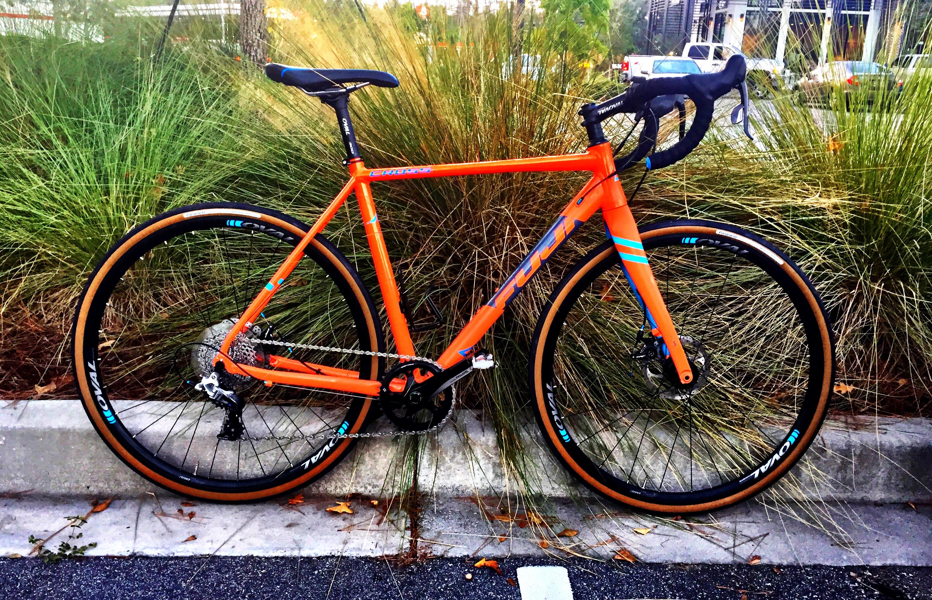 New Tire Day Ride. 700x32 Gravel Kings with brown walls on the Fuji CX