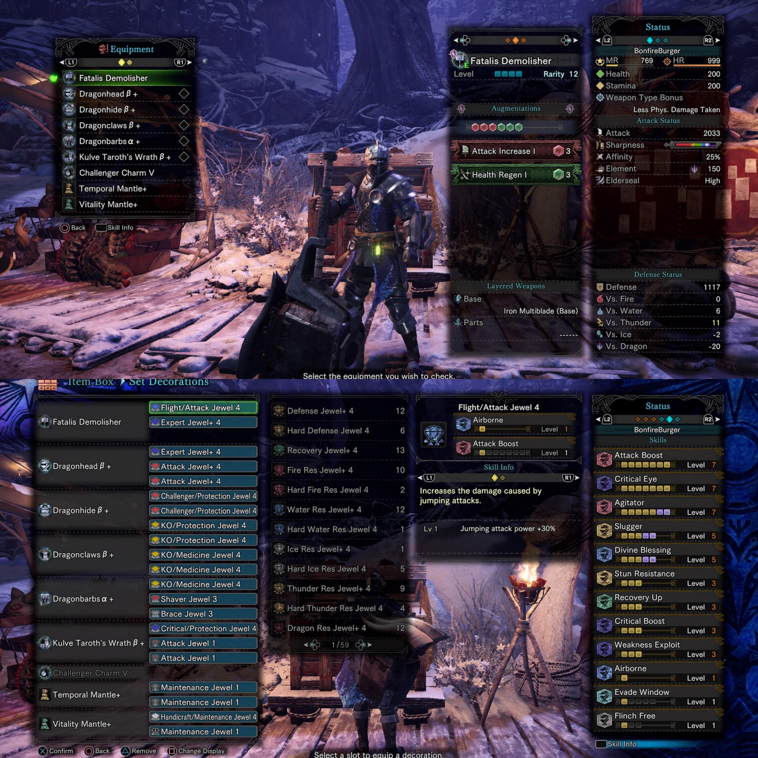 Behold! My ultimate hammer set, courtesy of the new Fatalis gear