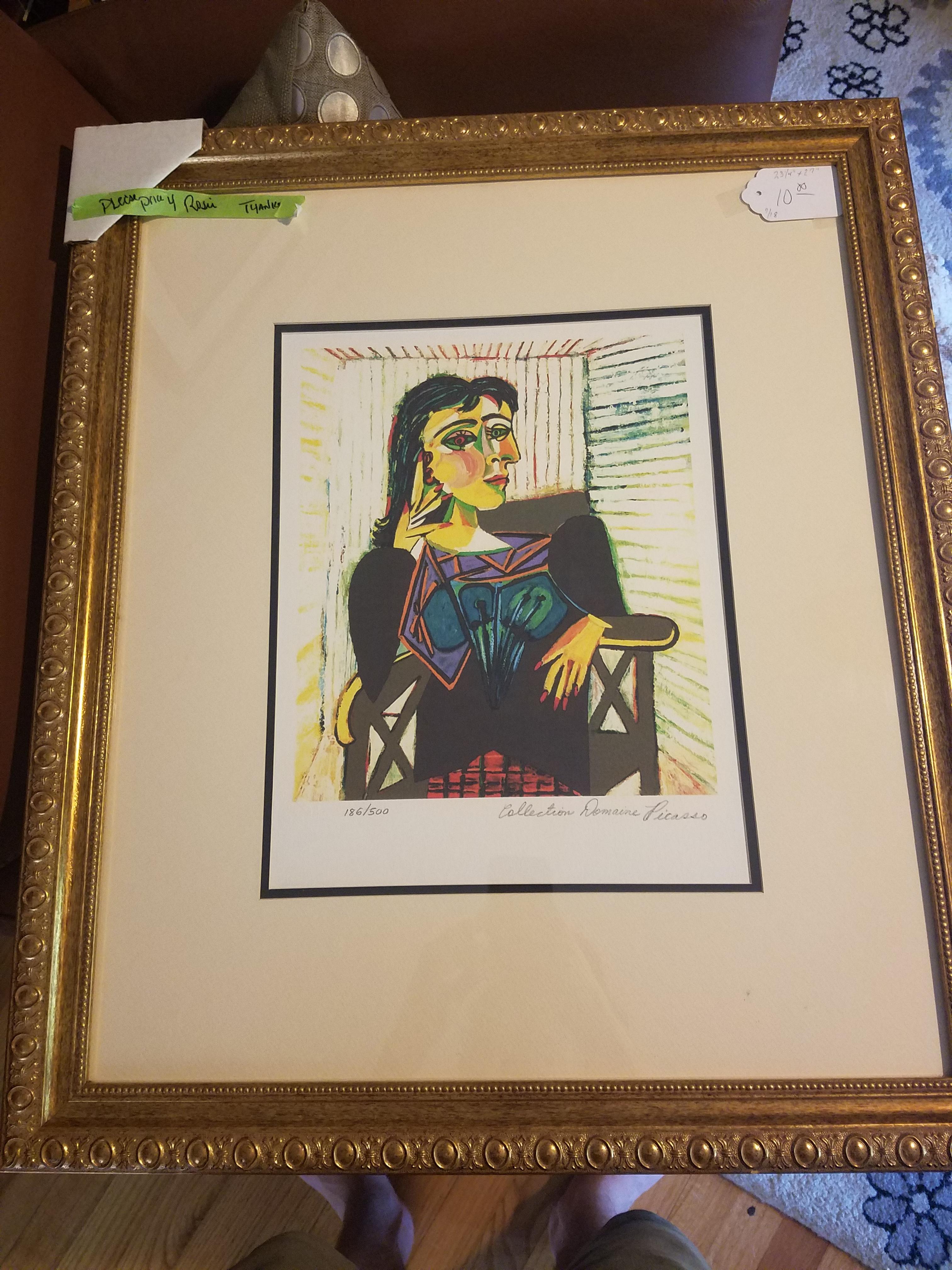 Found a collection domain Picasso print 186/500 of Dora Maar for 10 at