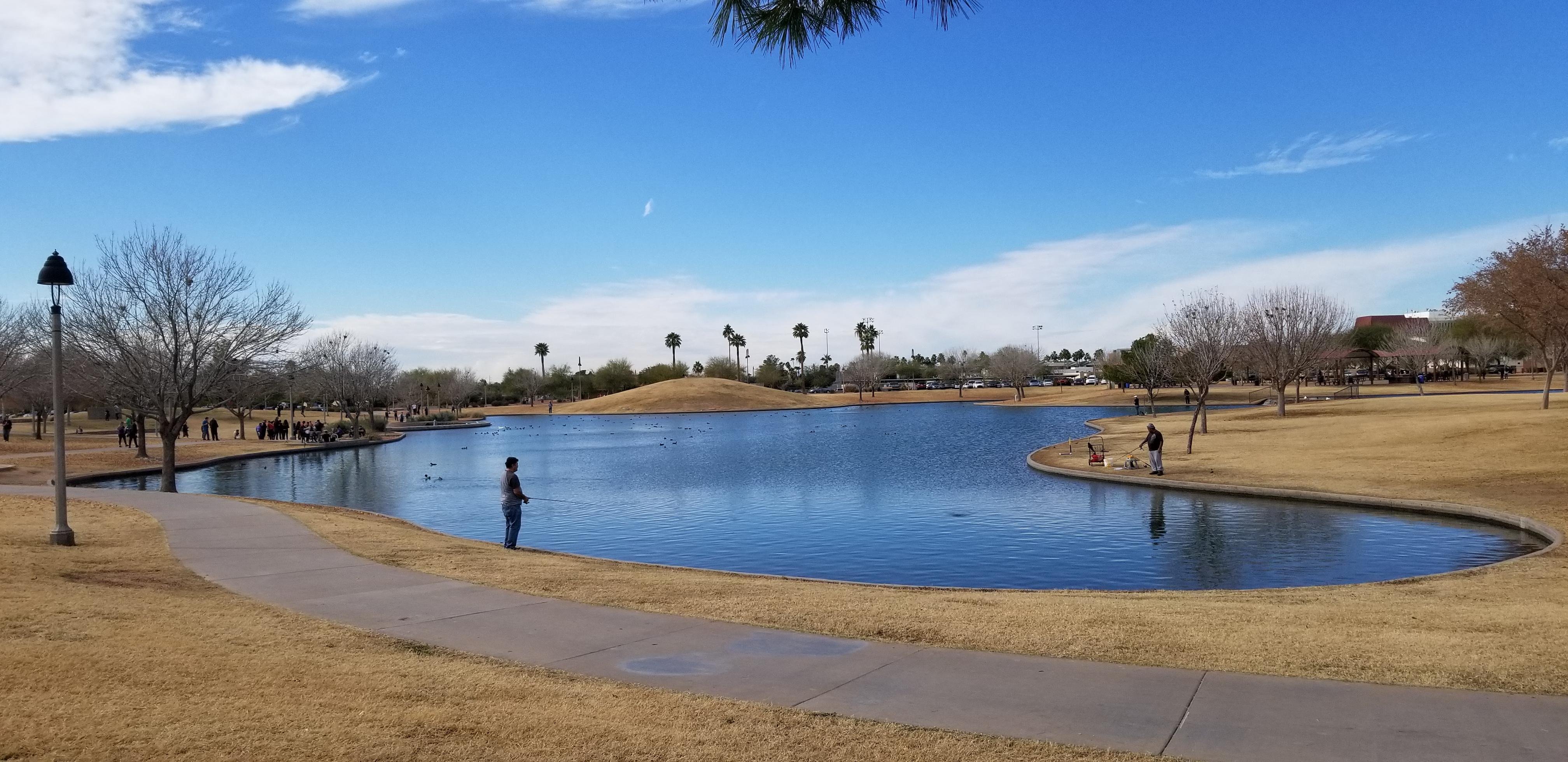 Beautiful afternoon today at Steele Indian School Park phoenix