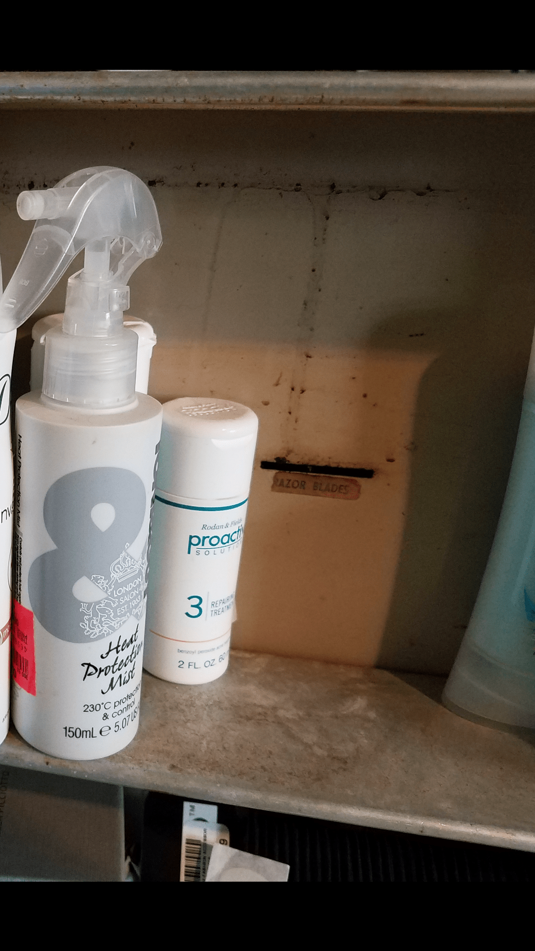 The razor disposal slot in our medicine dumps used razor blades