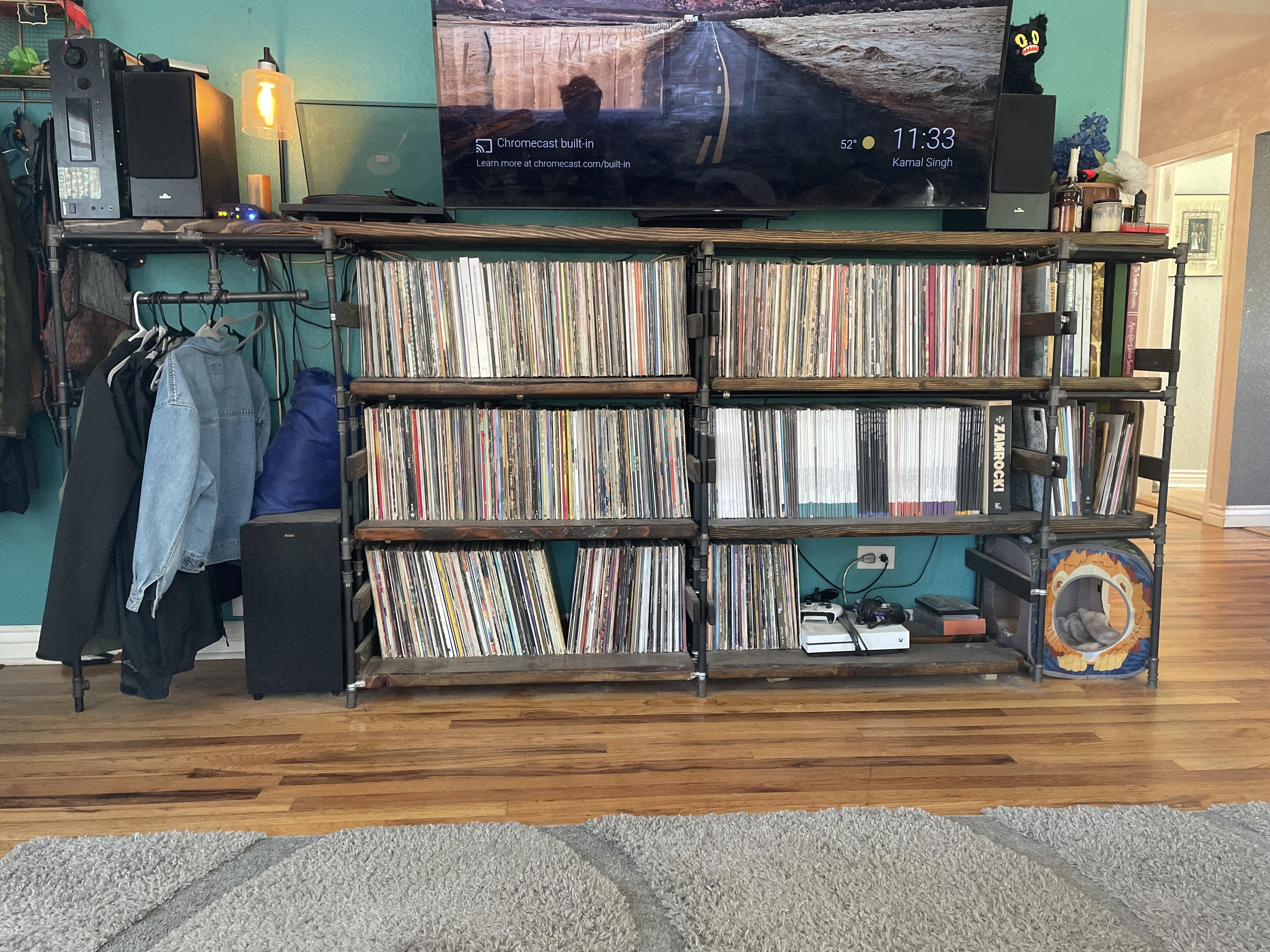 Made my own record shelf. r/vinyl