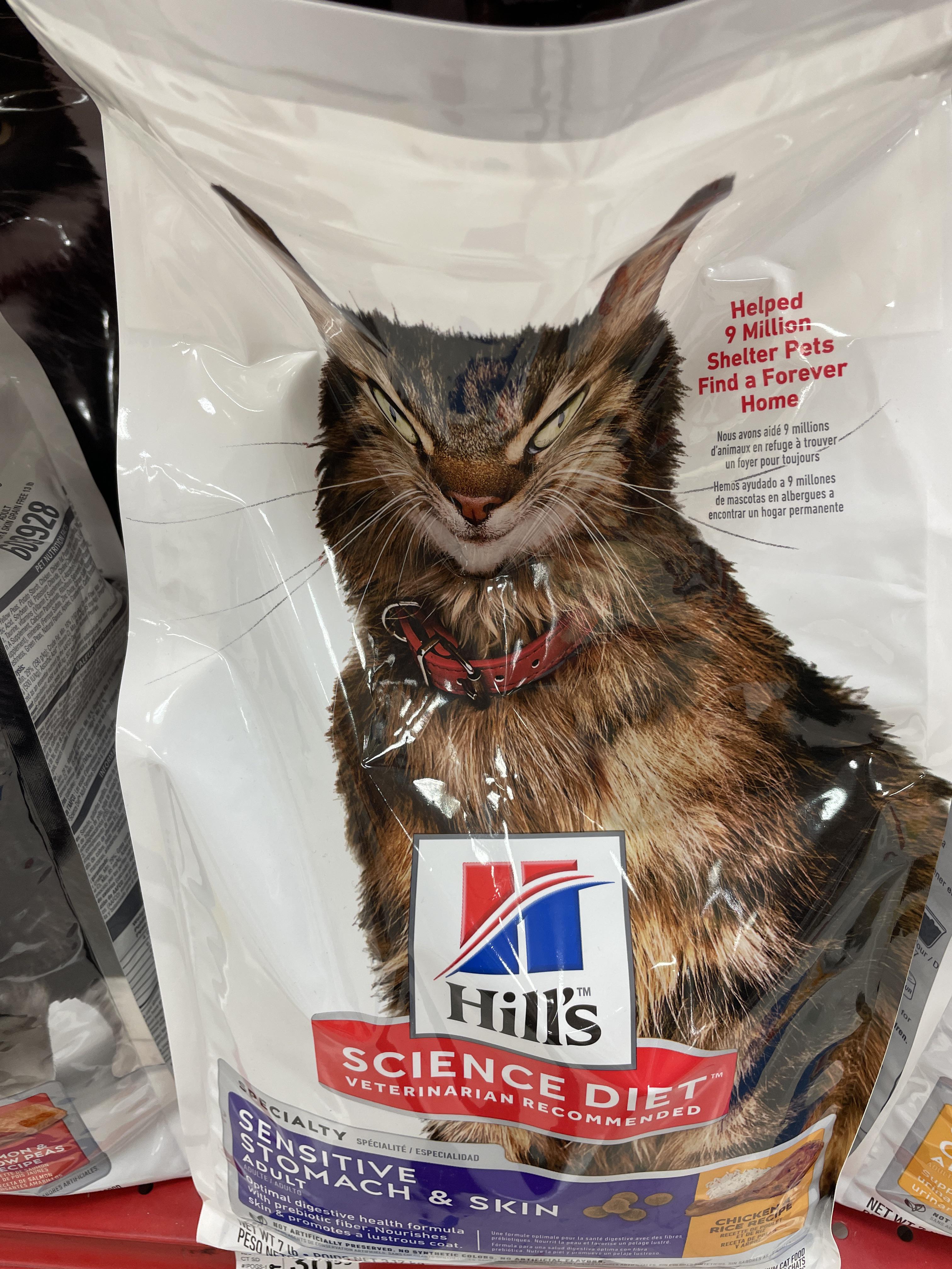 Honestly walking by cat science diet food bags cures most of my