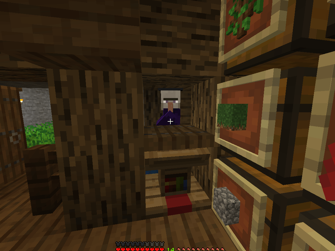 My villager was inside a mountain and somehow got struck by lightning