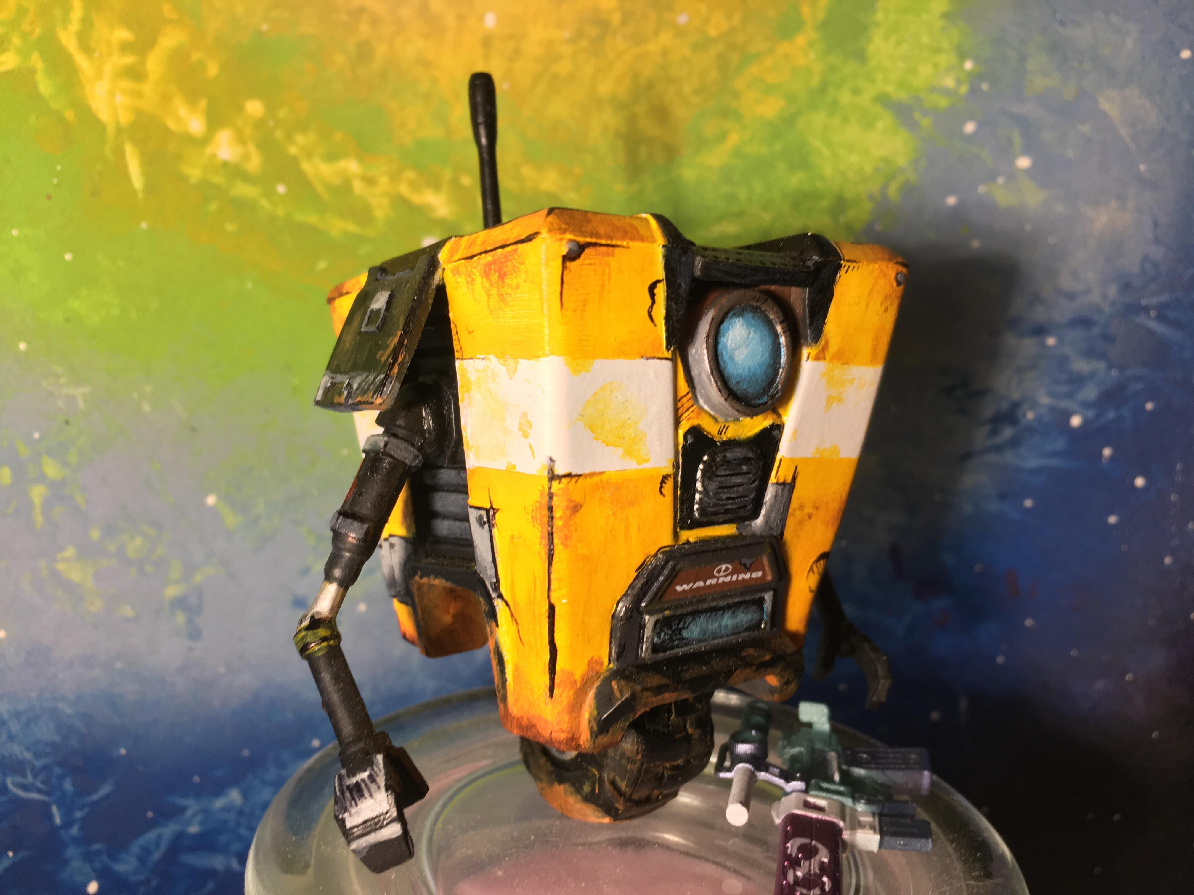 Custom painted a Claptrap Funko POP to look more like the game (Was the