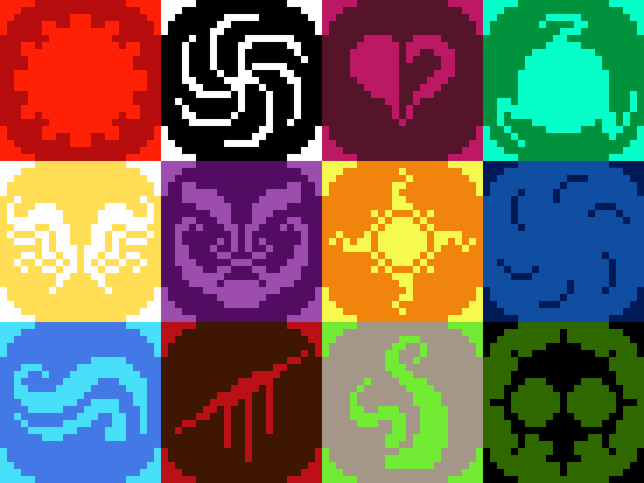 I made pixel art aspects again! A bit less minimalistic this time