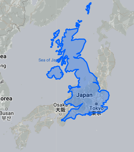 The Greater London area compared to Greater Tokyo r/mapporncirclejerk