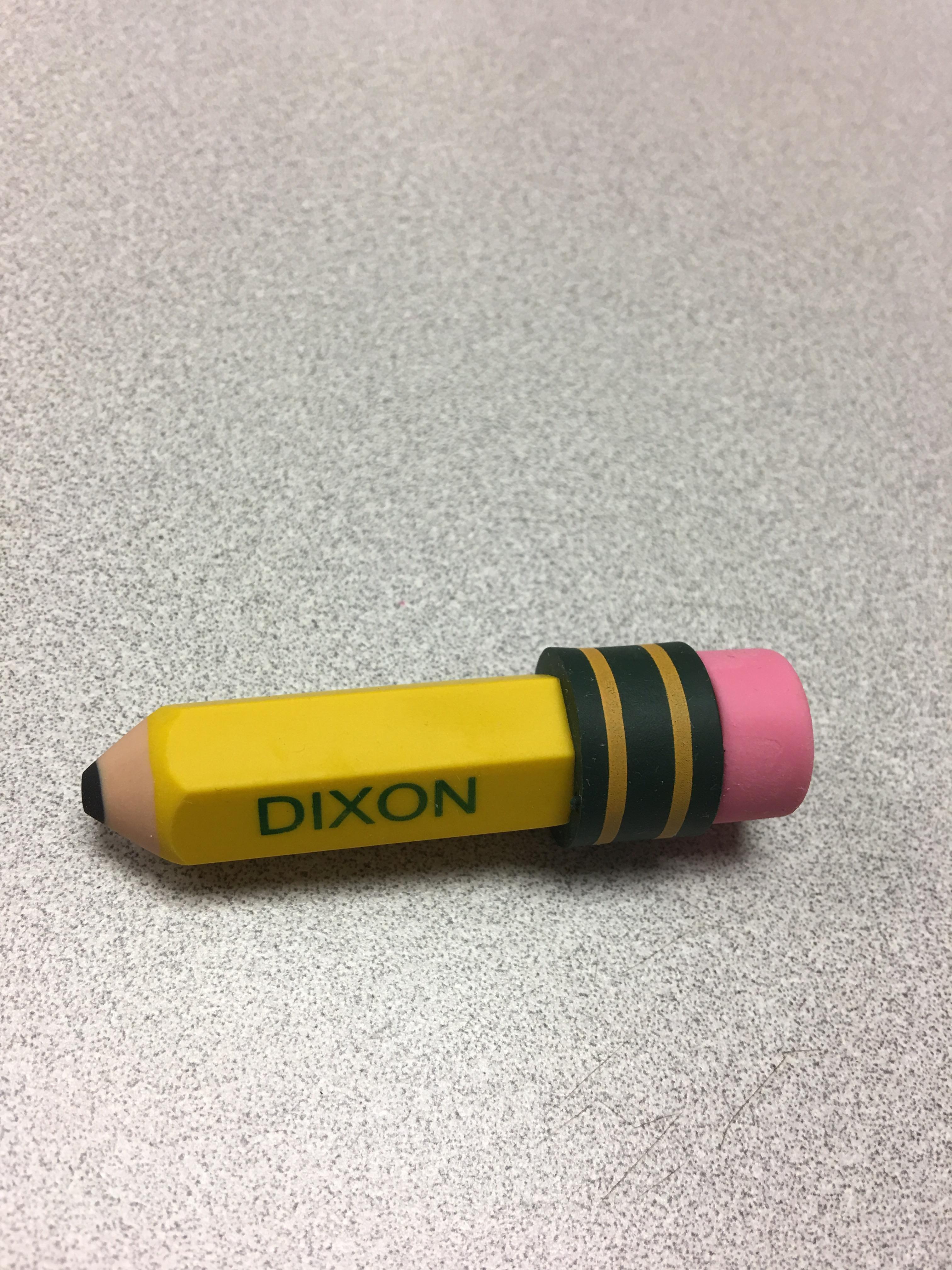 This eraser that look like a Ticonderoga pencil. r/mildlyinteresting
