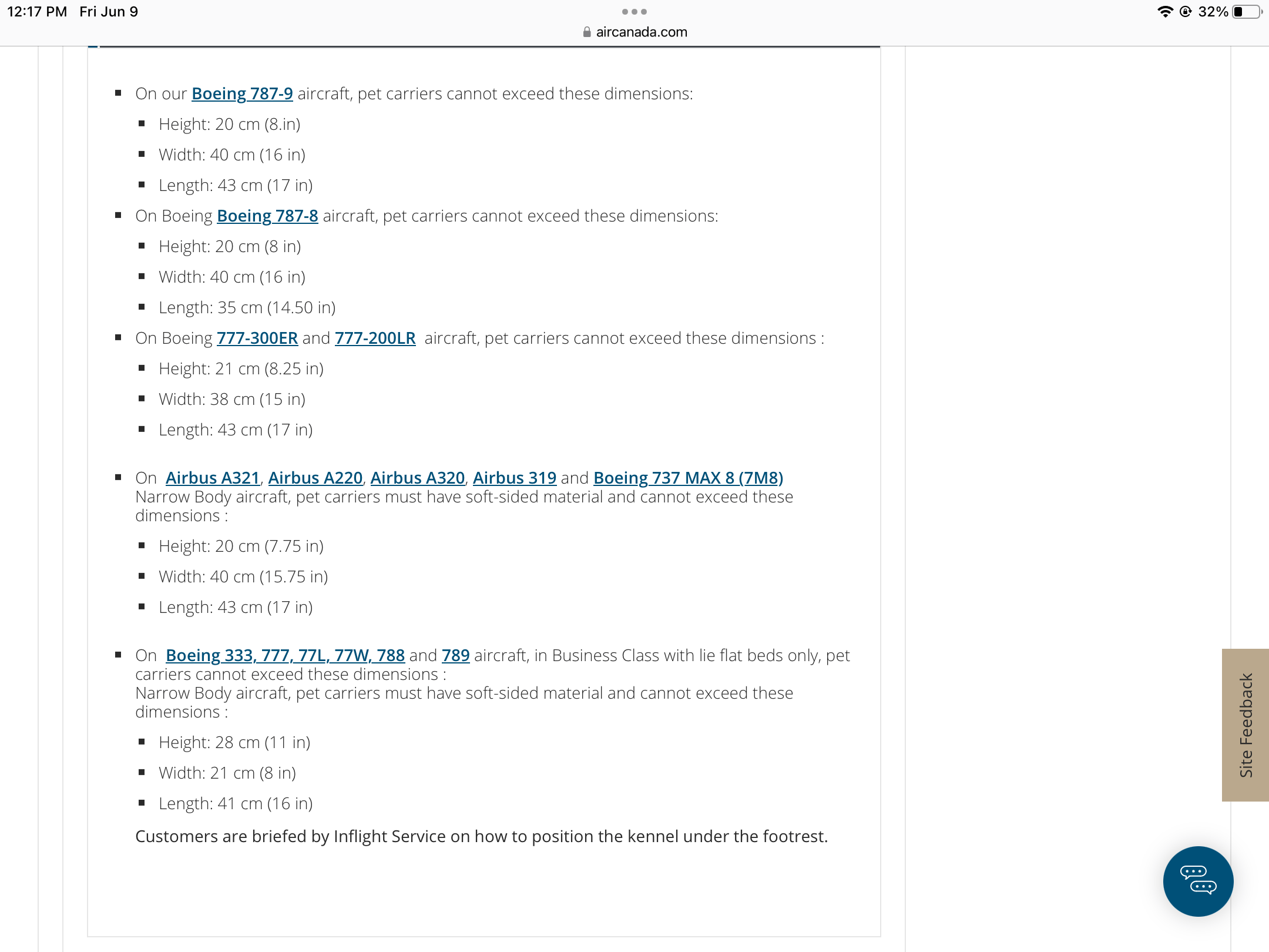Air Canada pets in cabin r/aircanada