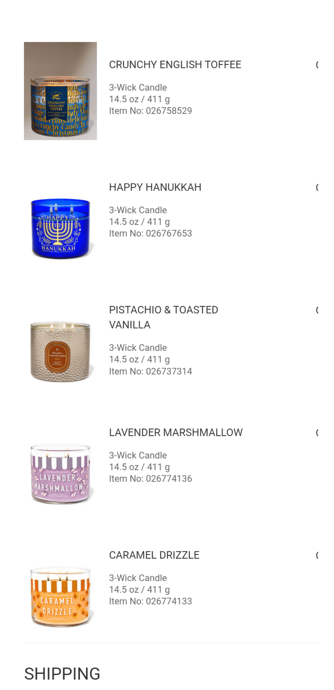 My candle day order part 1! r/bathandbodyworks