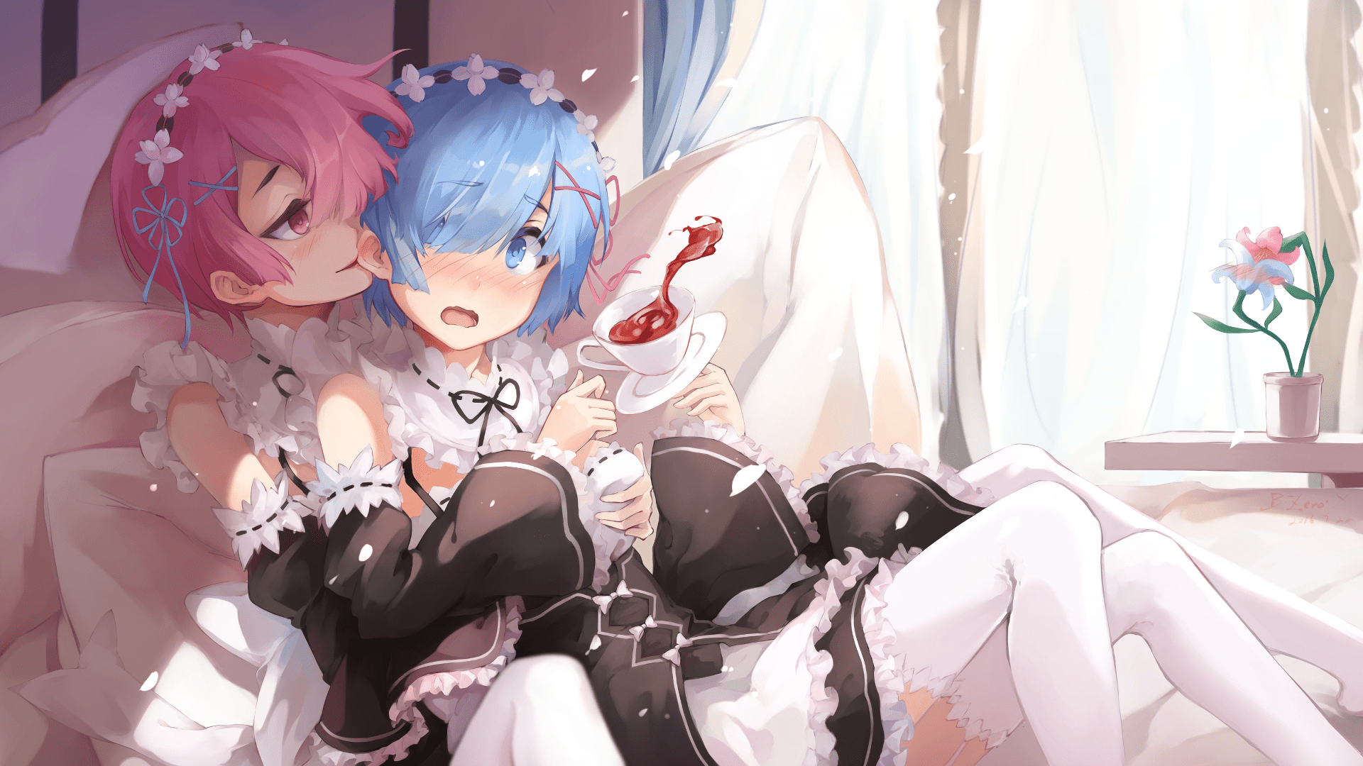 [NSFW] Playful Ram and Flustered Rem : Re_Zero