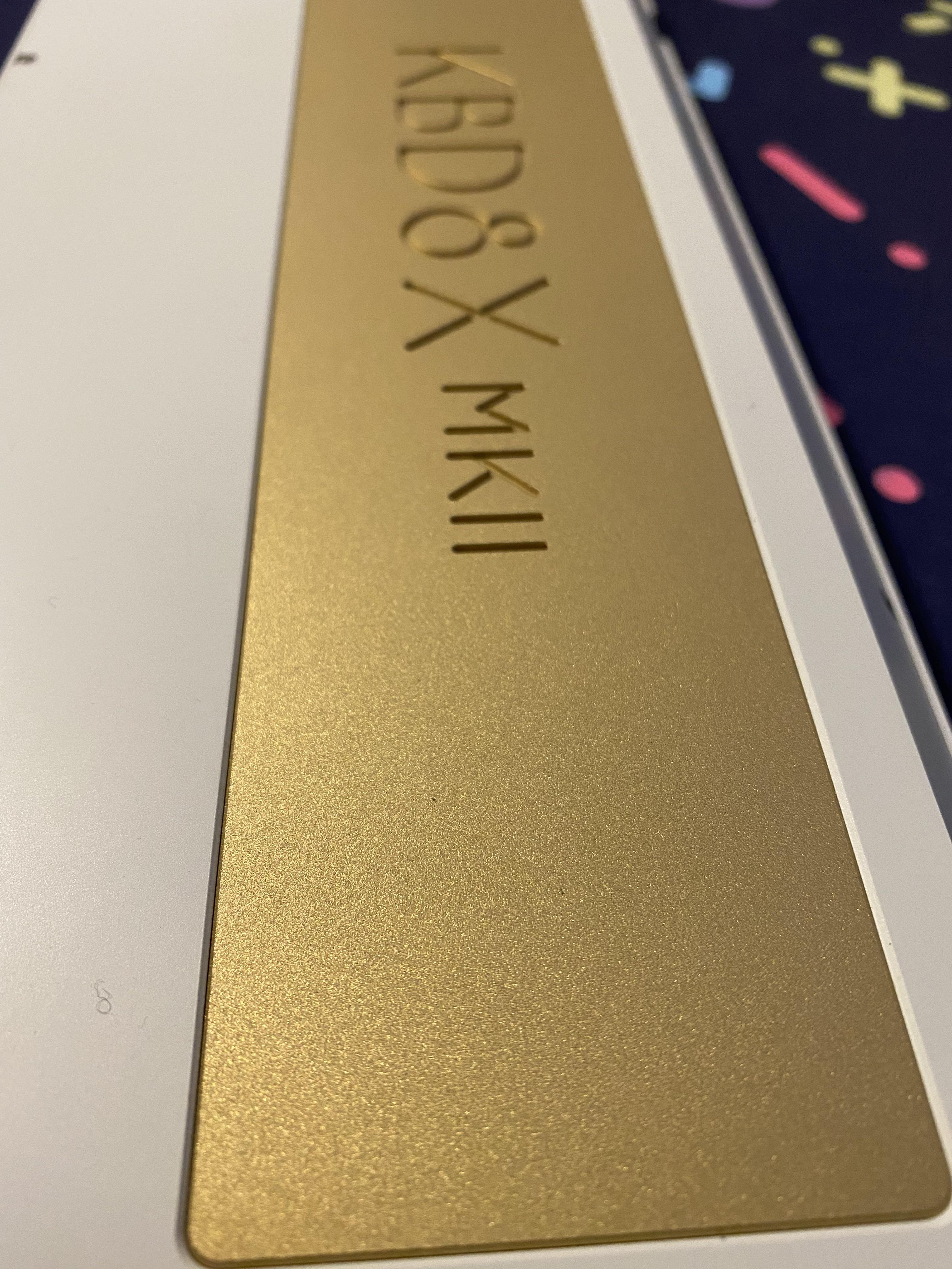 KBD8X MKII Brass plate and weight came in sand blasted not brushed