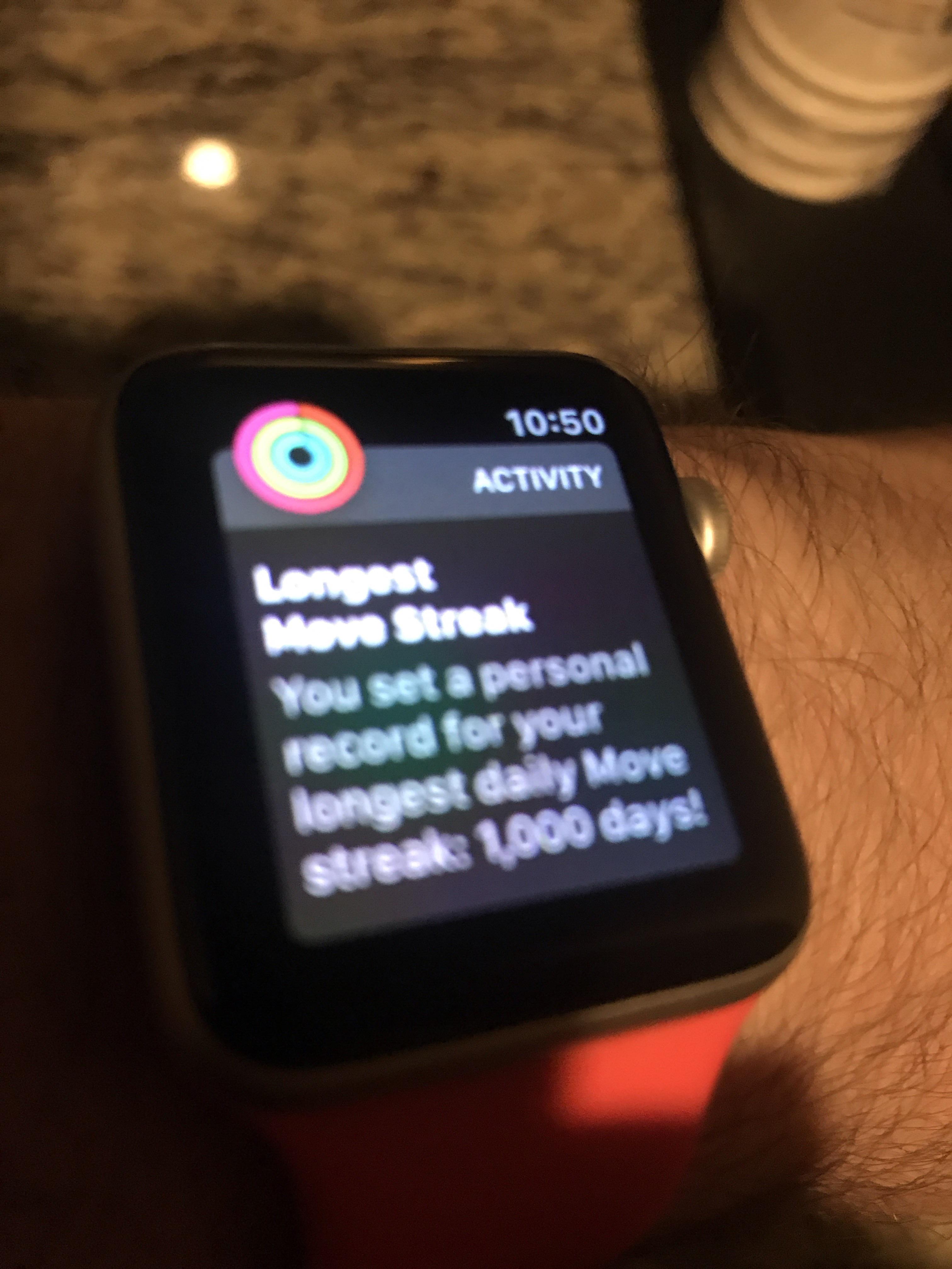1000 days in a row — of all three rings r/AppleWatchFitness