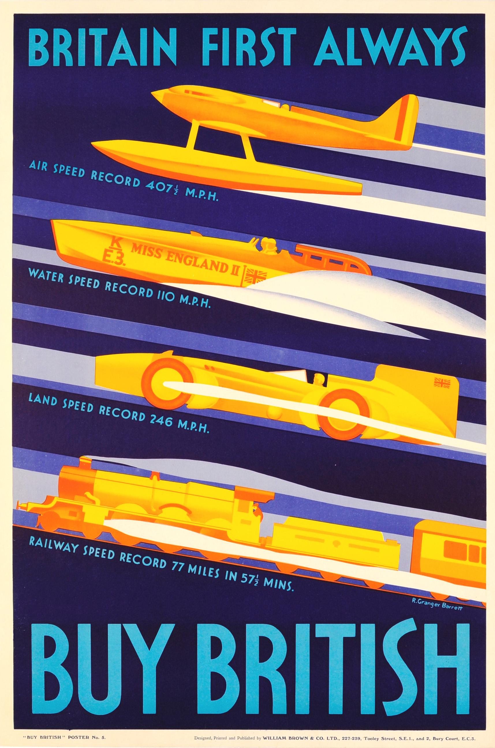 Britain First Always Buy British, UK, 1930s, artwork by R. Granger