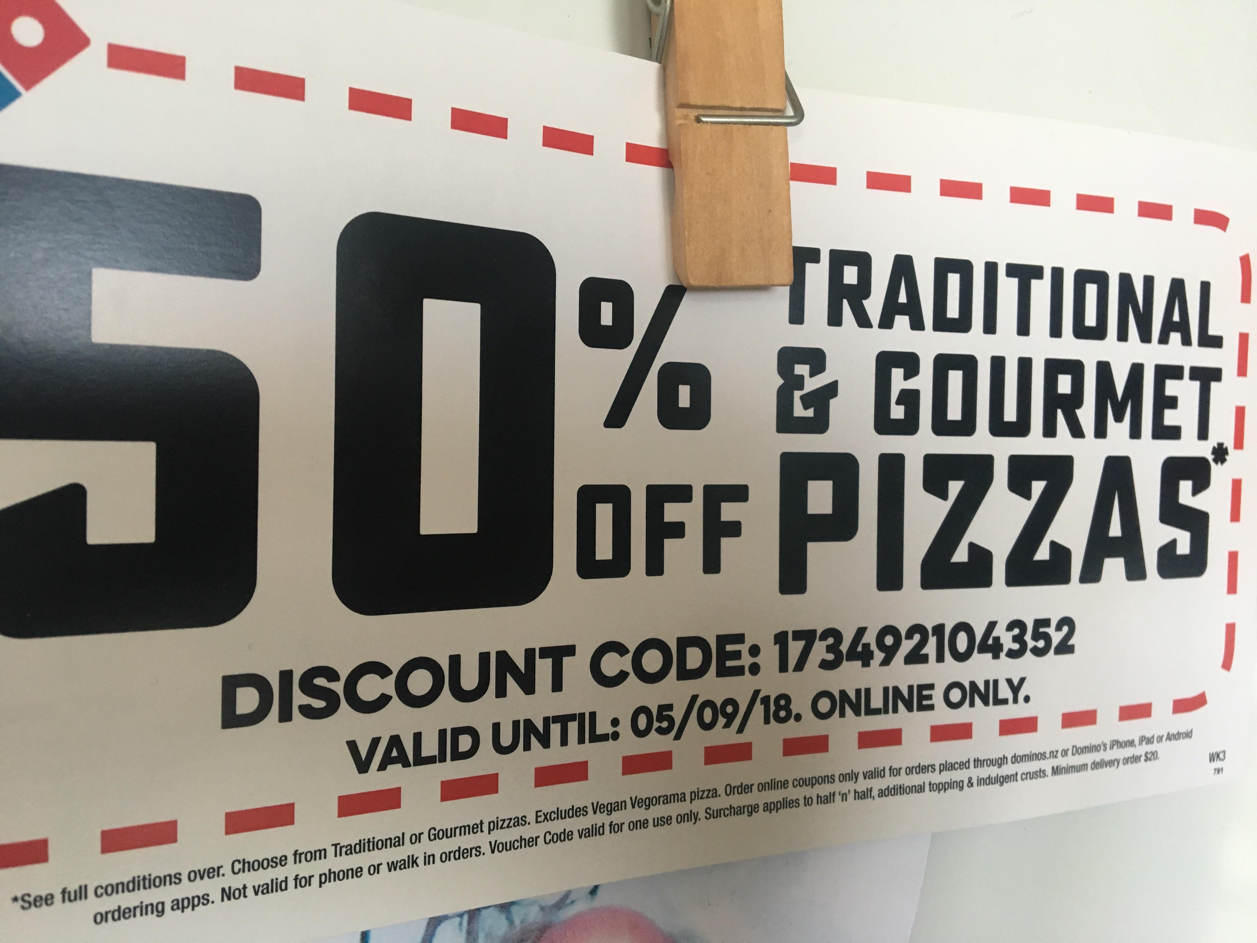dominos pizza voucher code if anyone wants to use (might be only one
