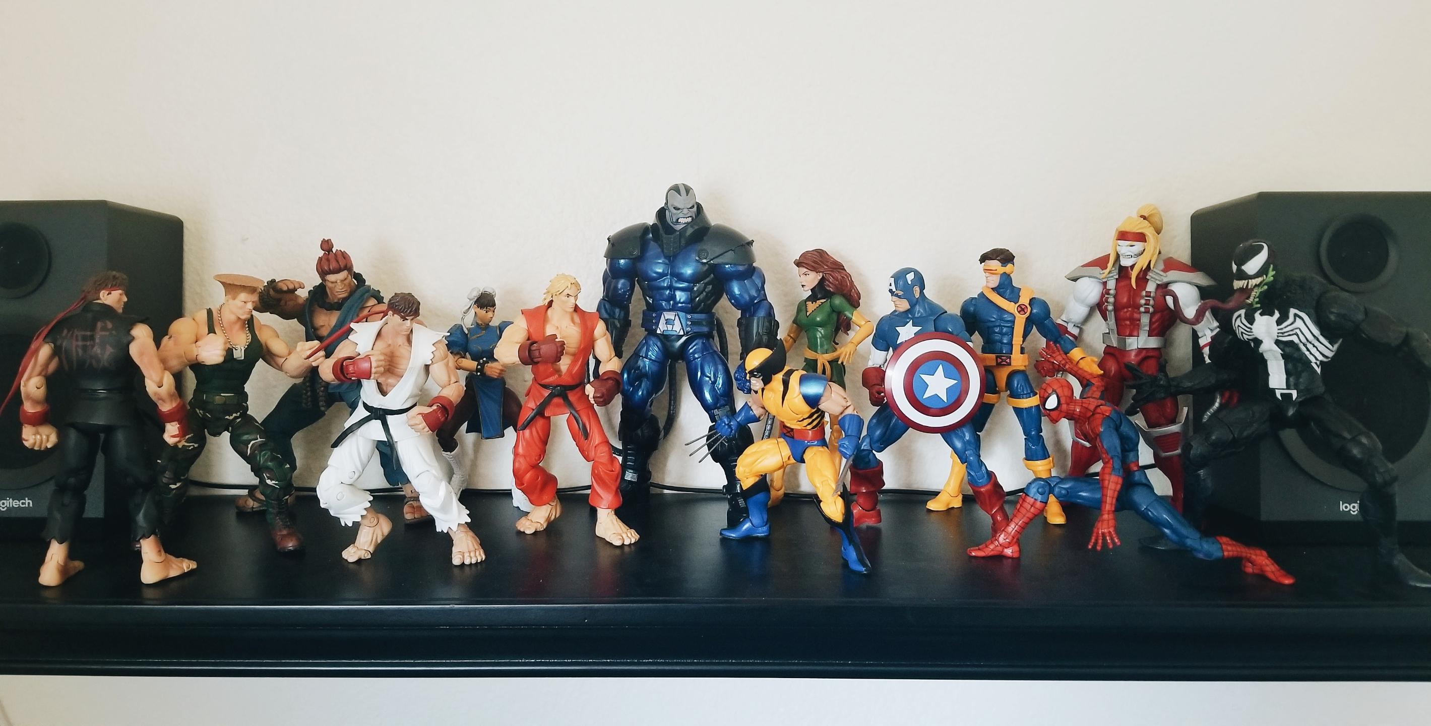 I've updated my Marvel Vs setup above my computer desk. Is there