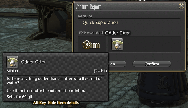 I wonder what my retainer brouOh. Ierr, uhhmm... ffxiv