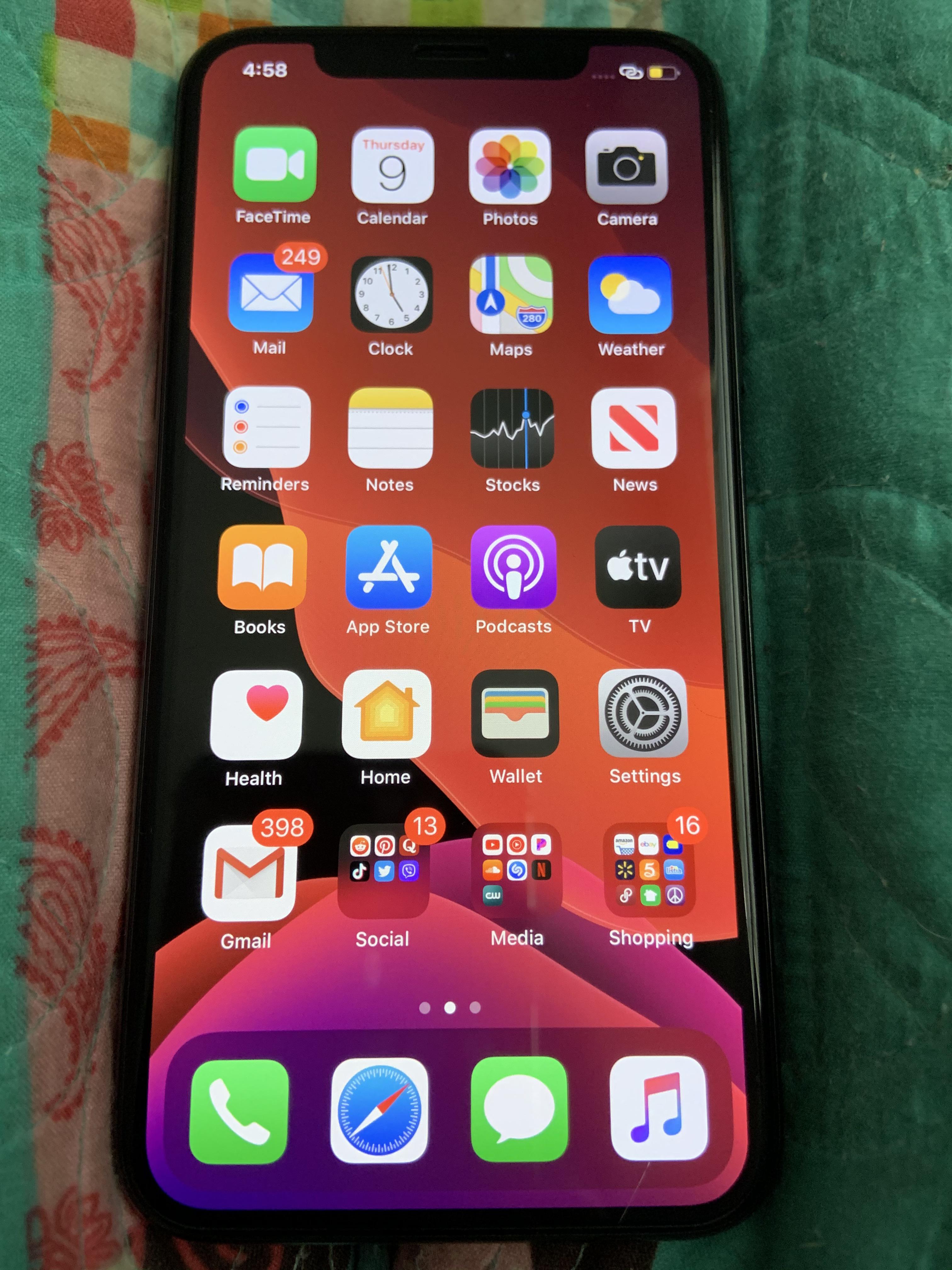 My main phone is an iPhone XR, bought the iPhone X as a backup phone