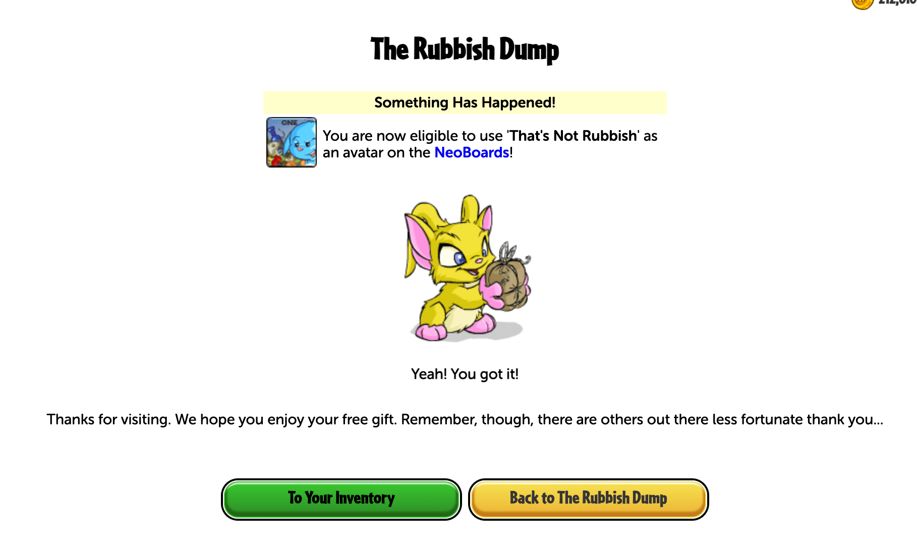 I managed to get the Rubbish Dump avatar today, it is possible!! r