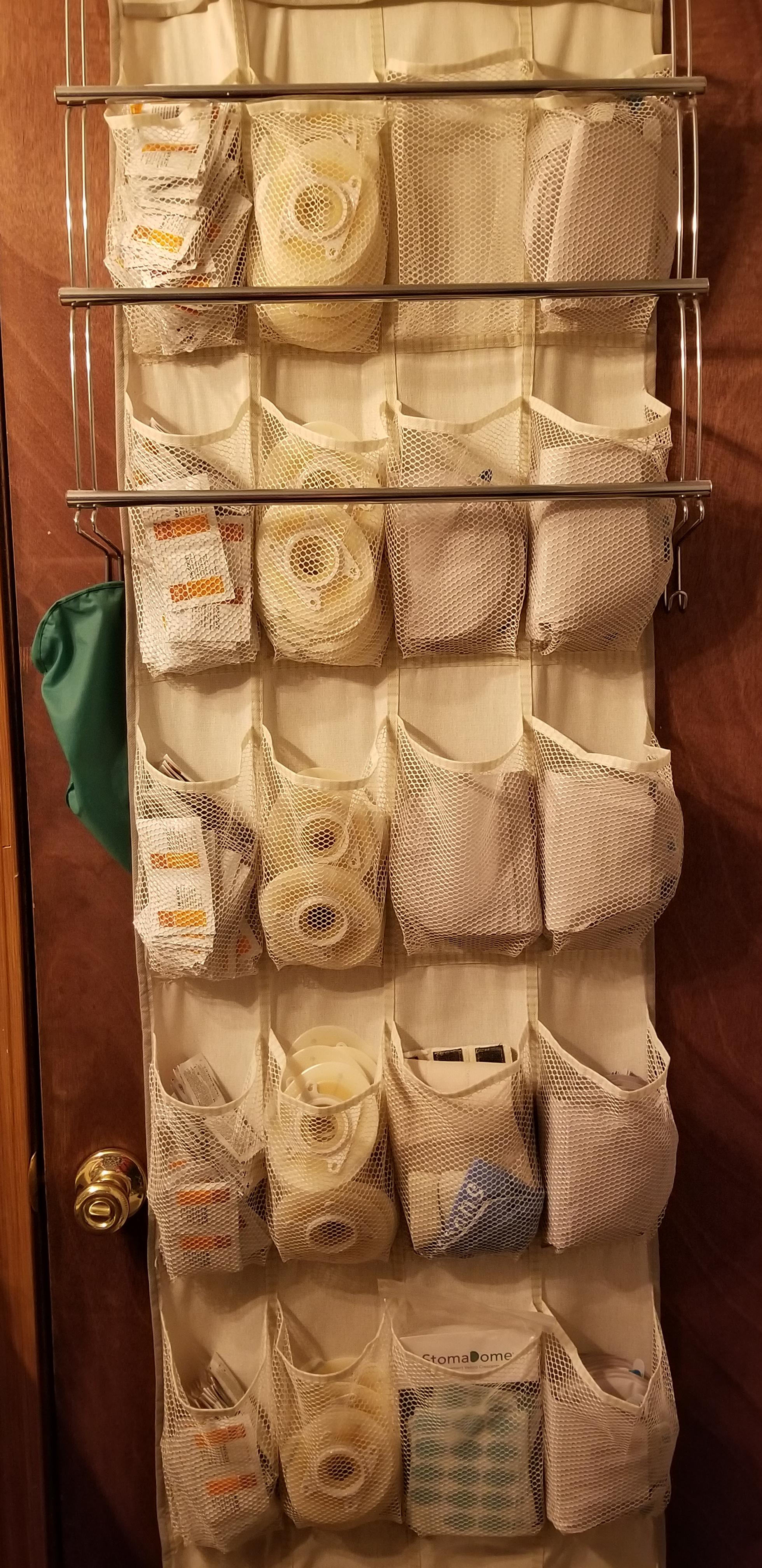 Storage idea for supplies. I saw a post that asked for ideas on storage. I use an over thre