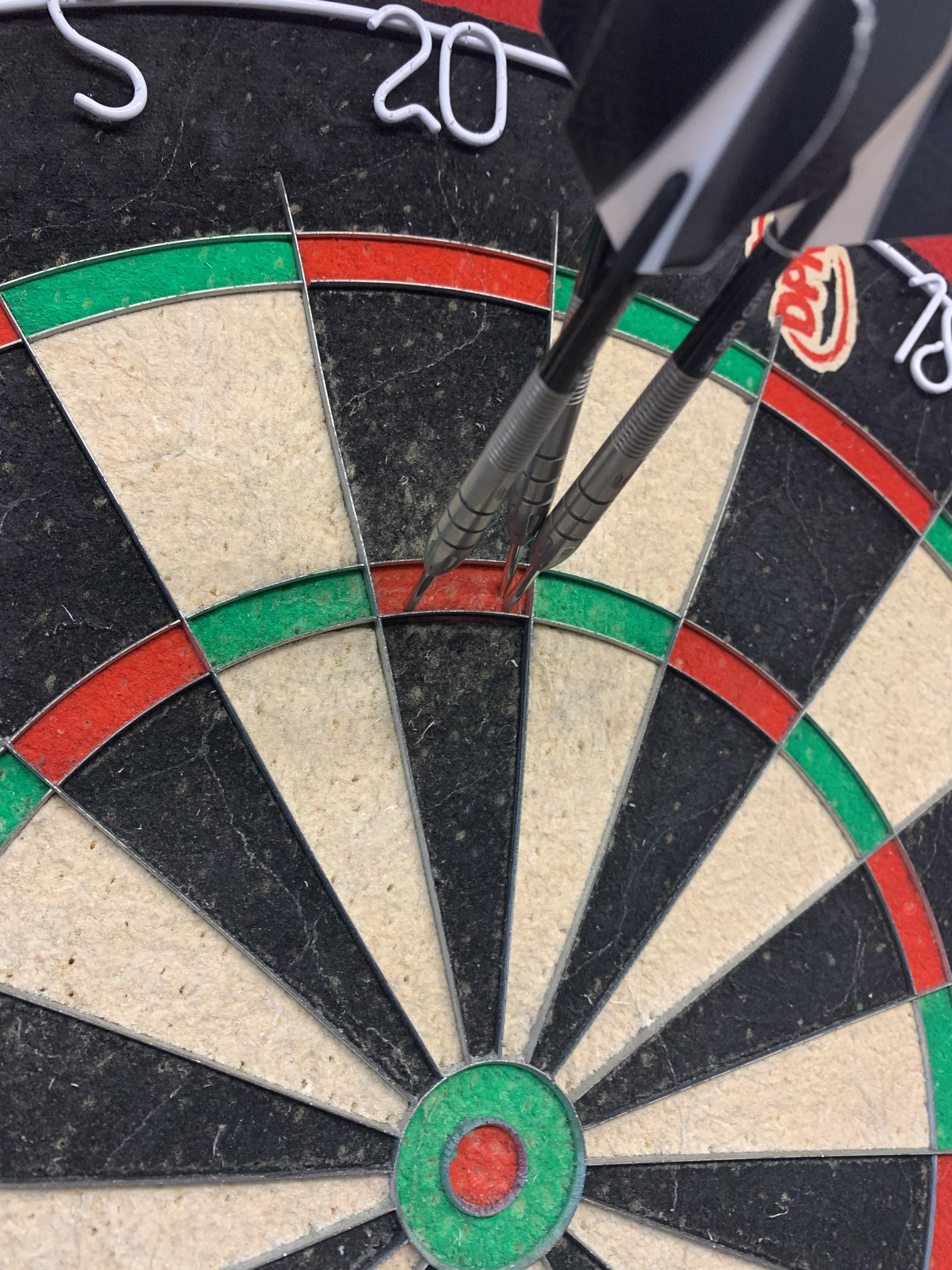 Joining the 180 club! Started properly playing darts just after the