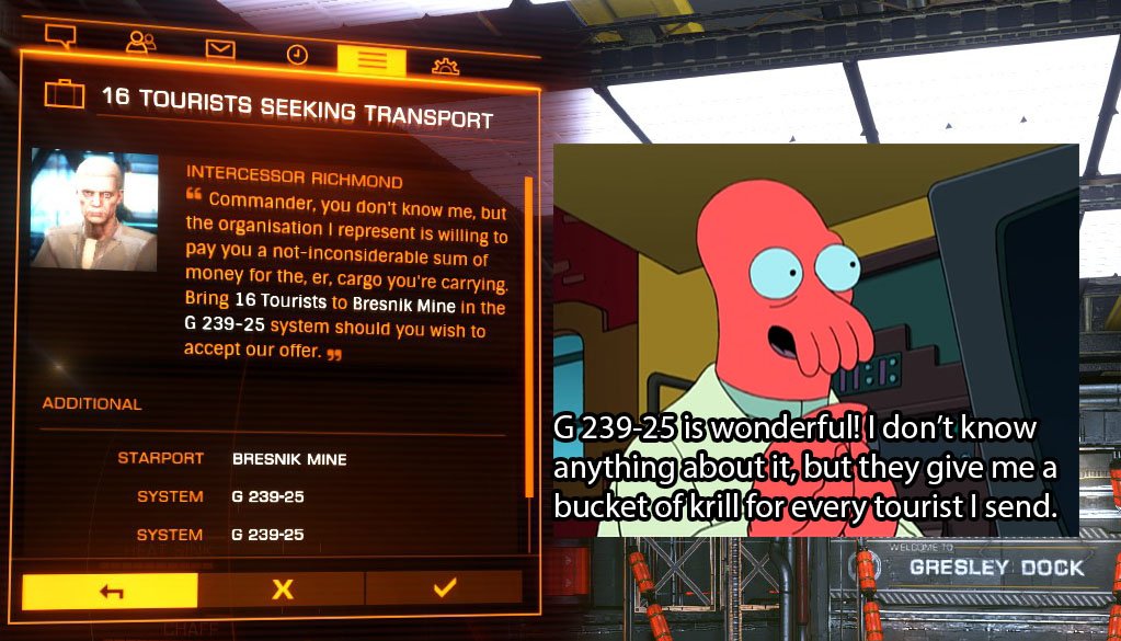 X post from r/futurama EliteDangerous