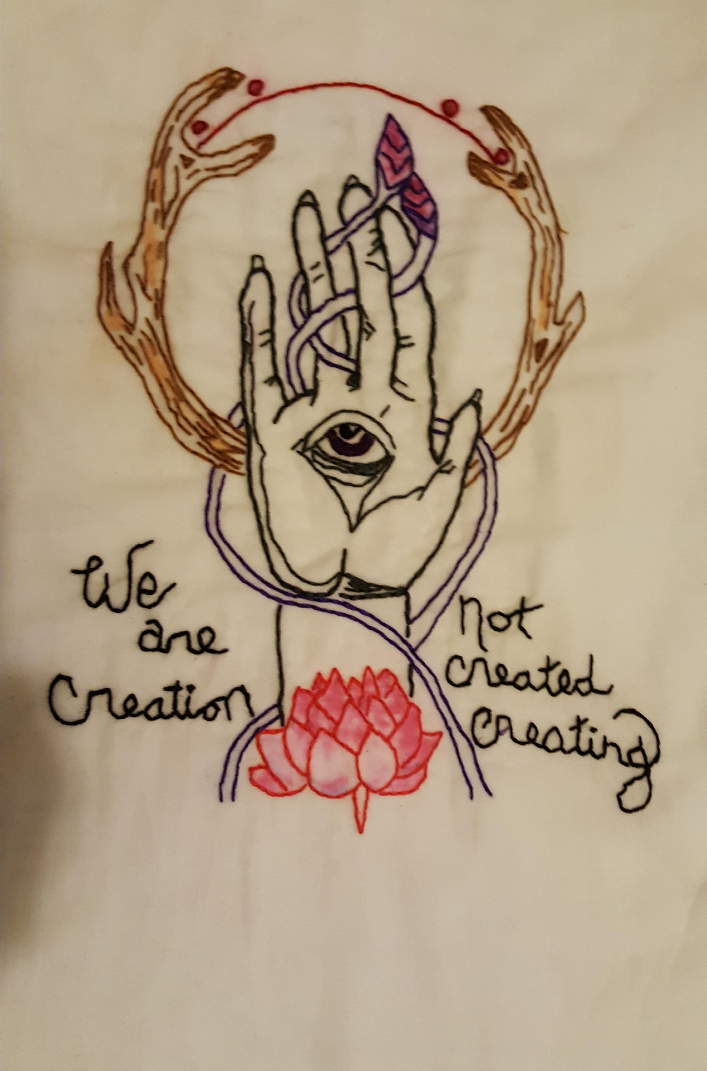 Free hand piece. My own design. r/Embroidery