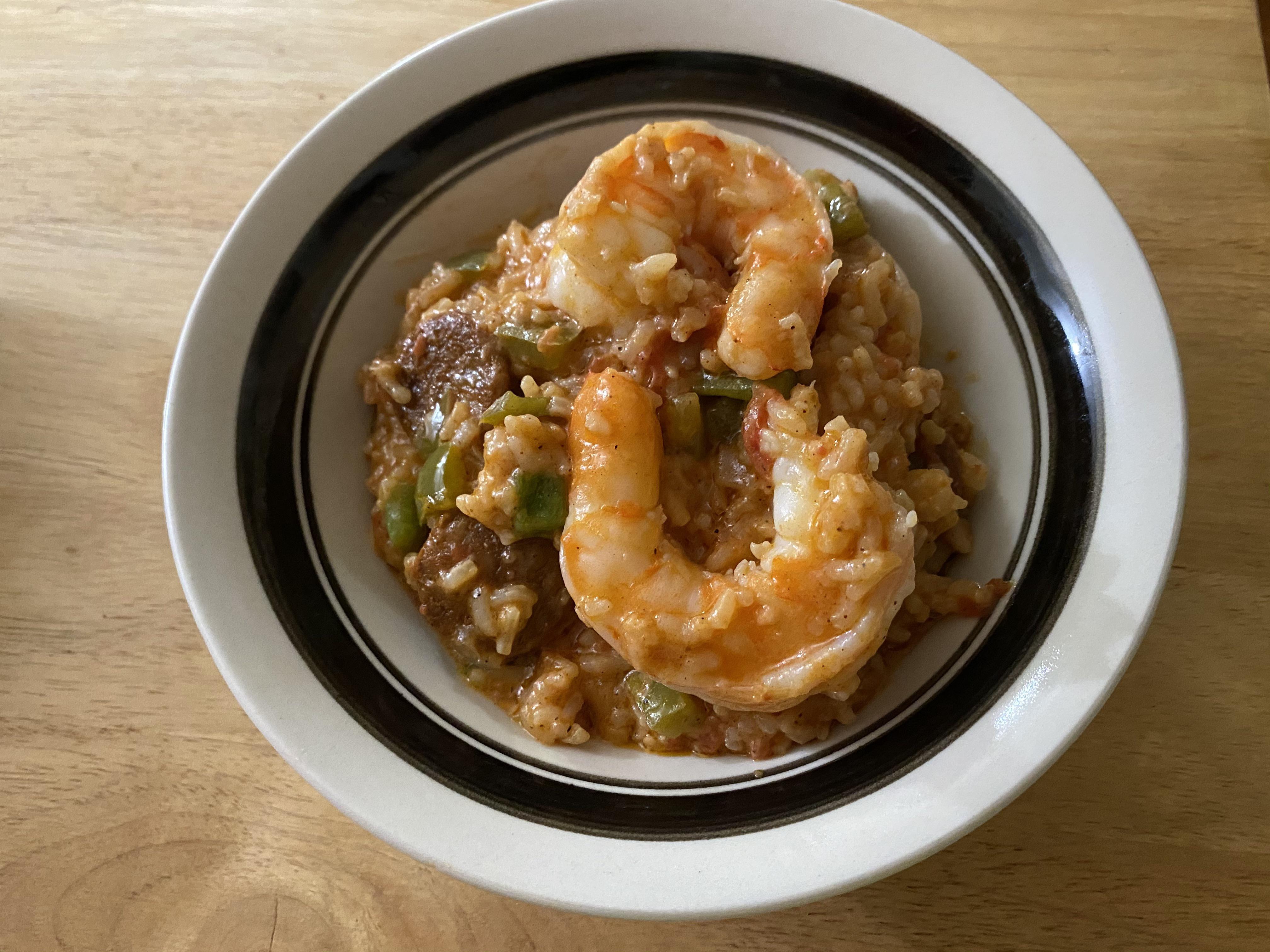 Hello Fresh Jambalaya. I added andouille sausage and did what the