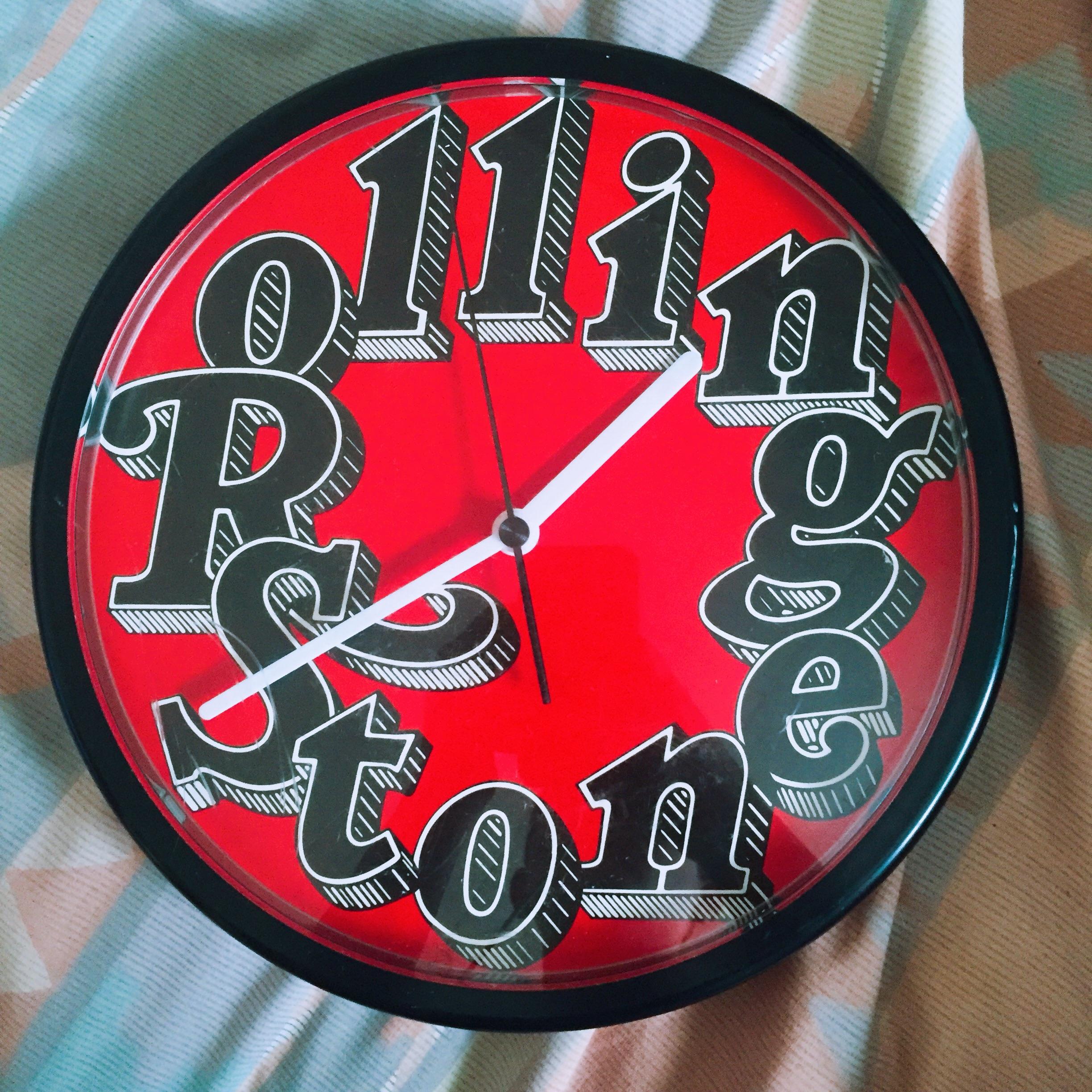 Awesome Rolling Stone wall clock! r/ThriftStoreHauls