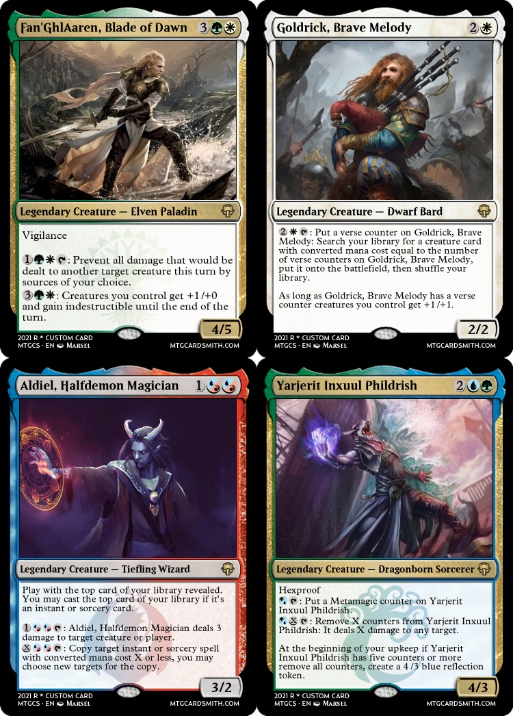 [ART] Created some MTG custom cards of my PC's r/RavnicaDMs