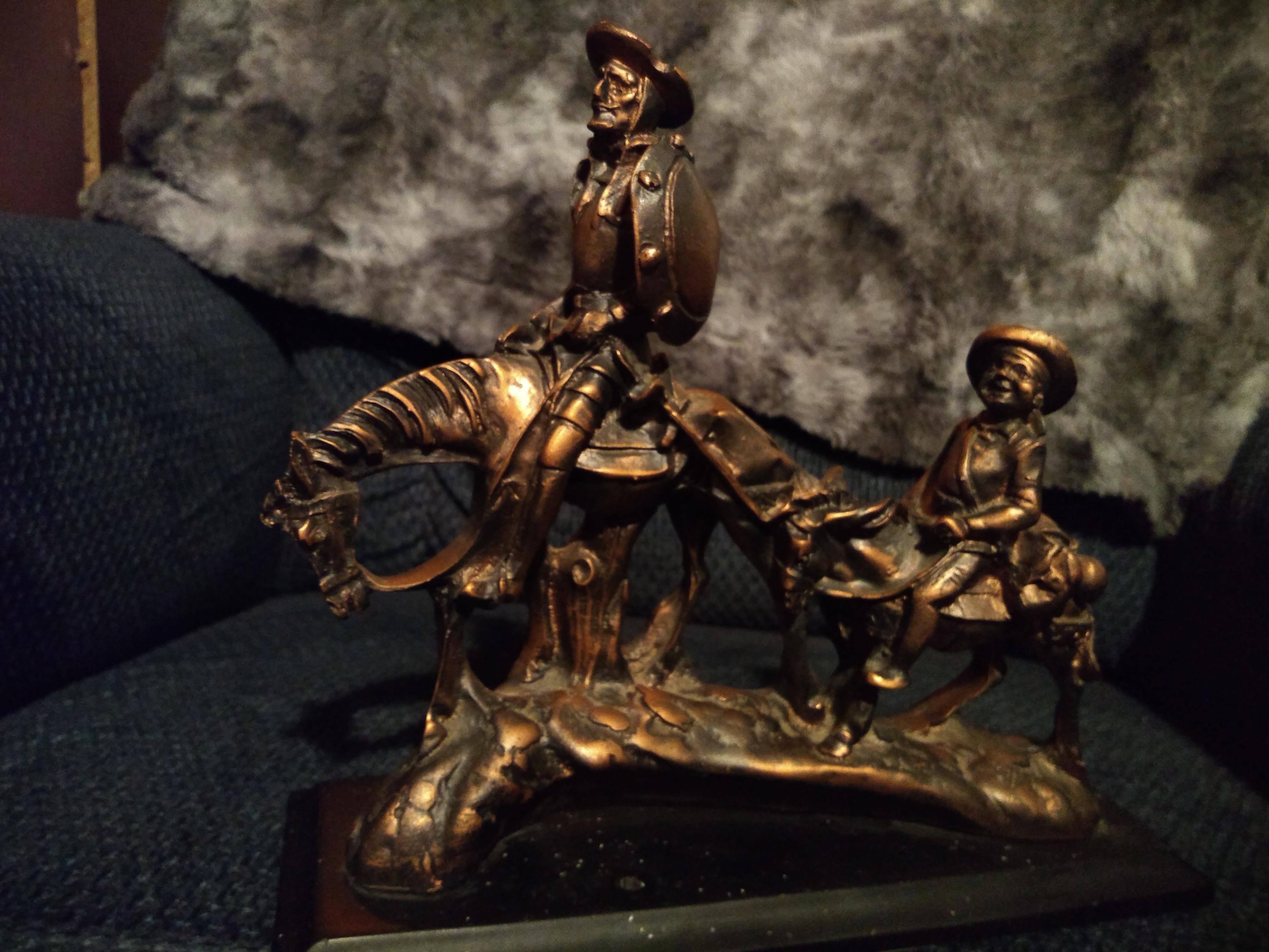 Found this bronze statue of Don Quixote and Sancho Panza for 2
