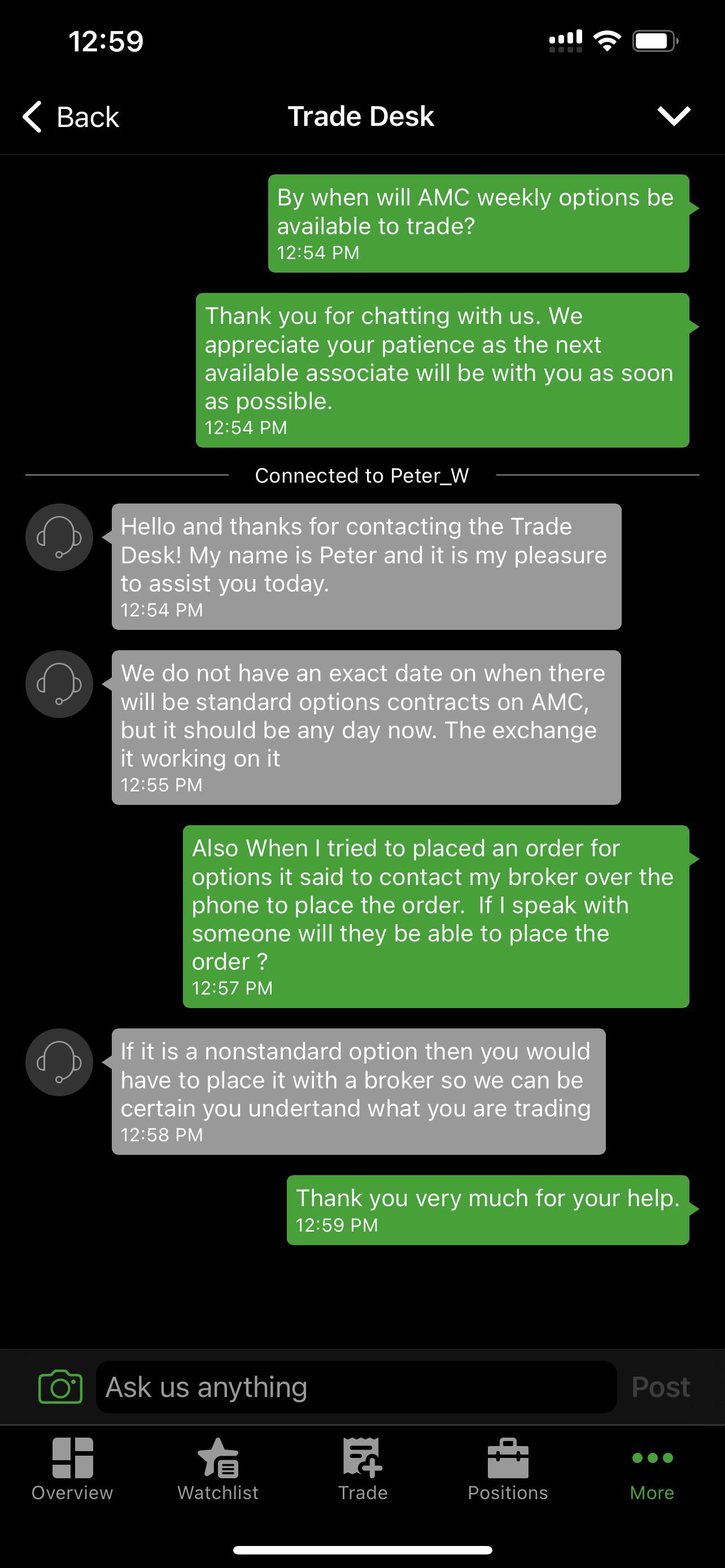 To all the apes wondering about why you can’t see the weekly AMC