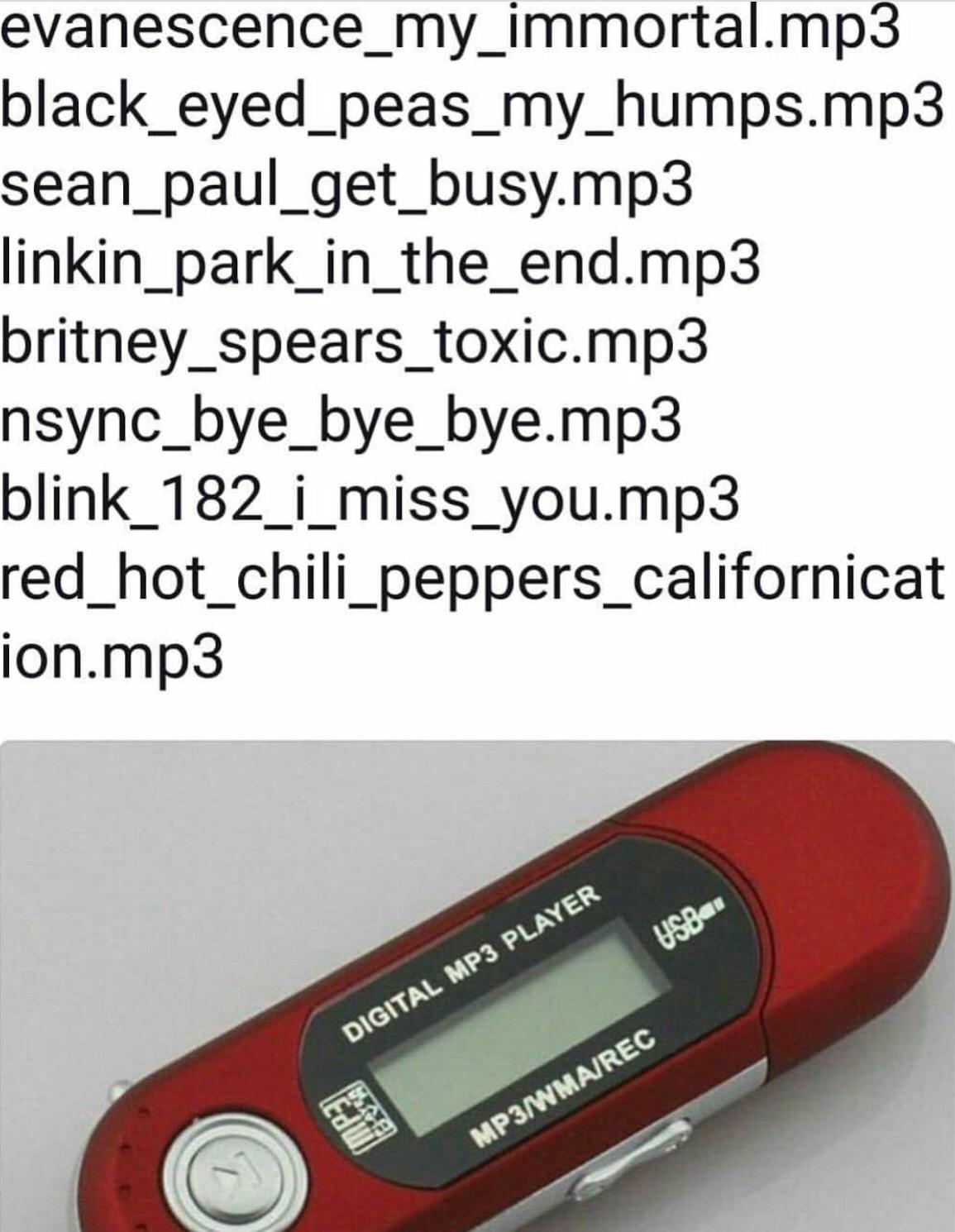 Old school mp3 players and the classics of our youth r/nostalgia