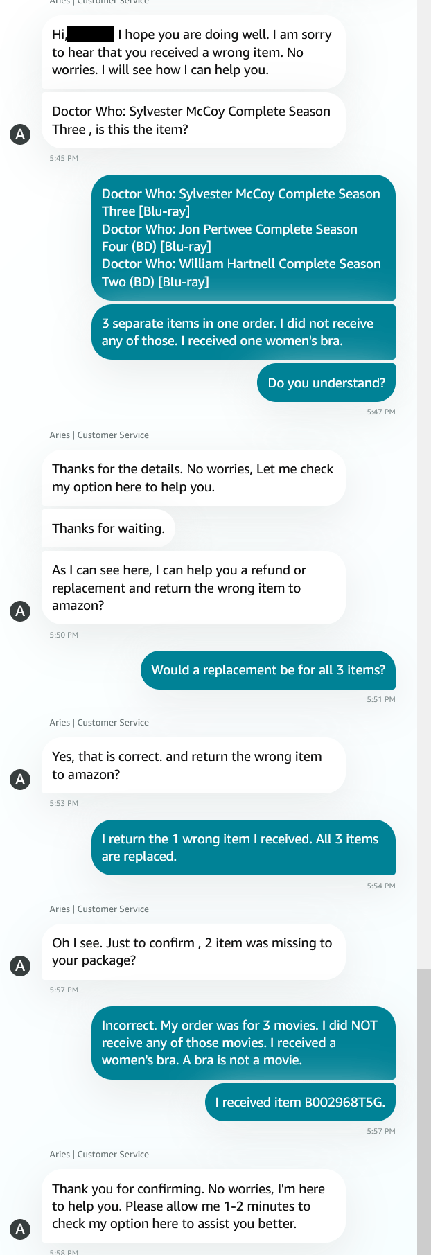 This is the state of Amazon customer service r/amazonprime