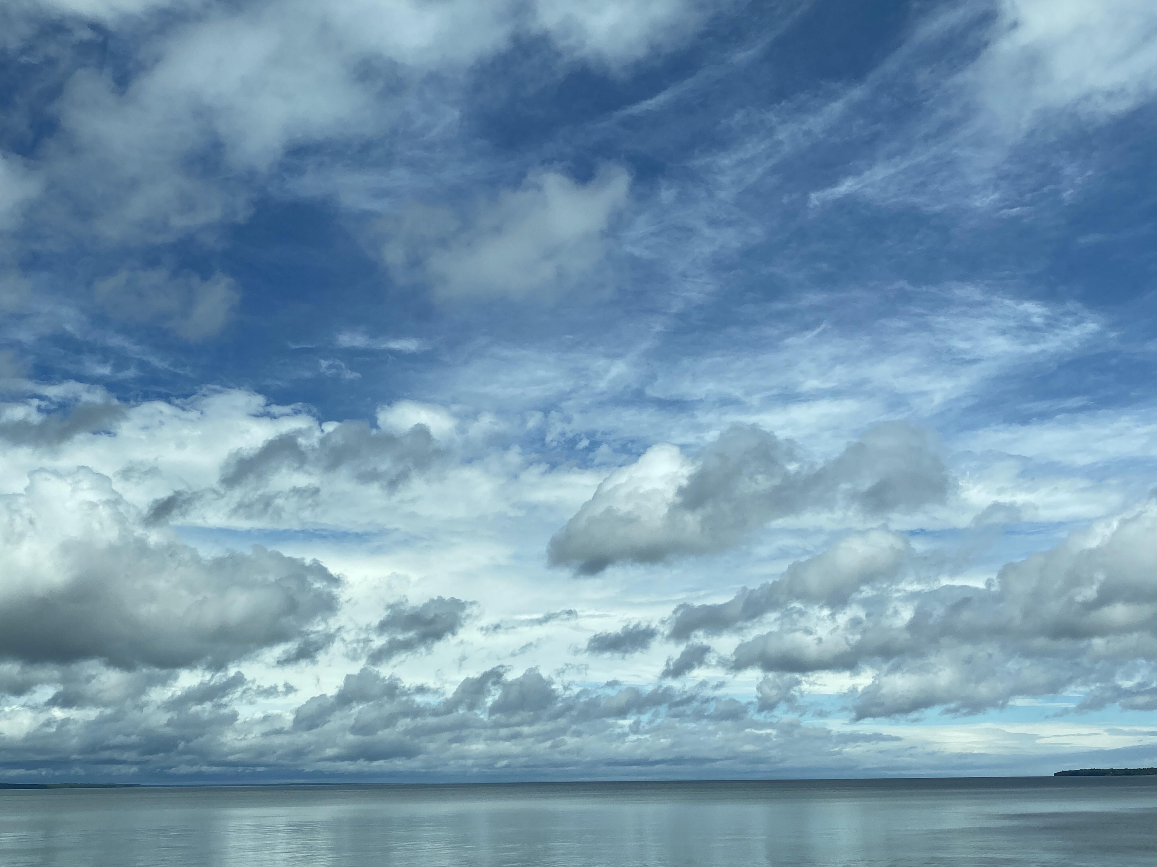 Partly Cloudy over Keweenaw Bay, L’Anse, Michigan r/pics