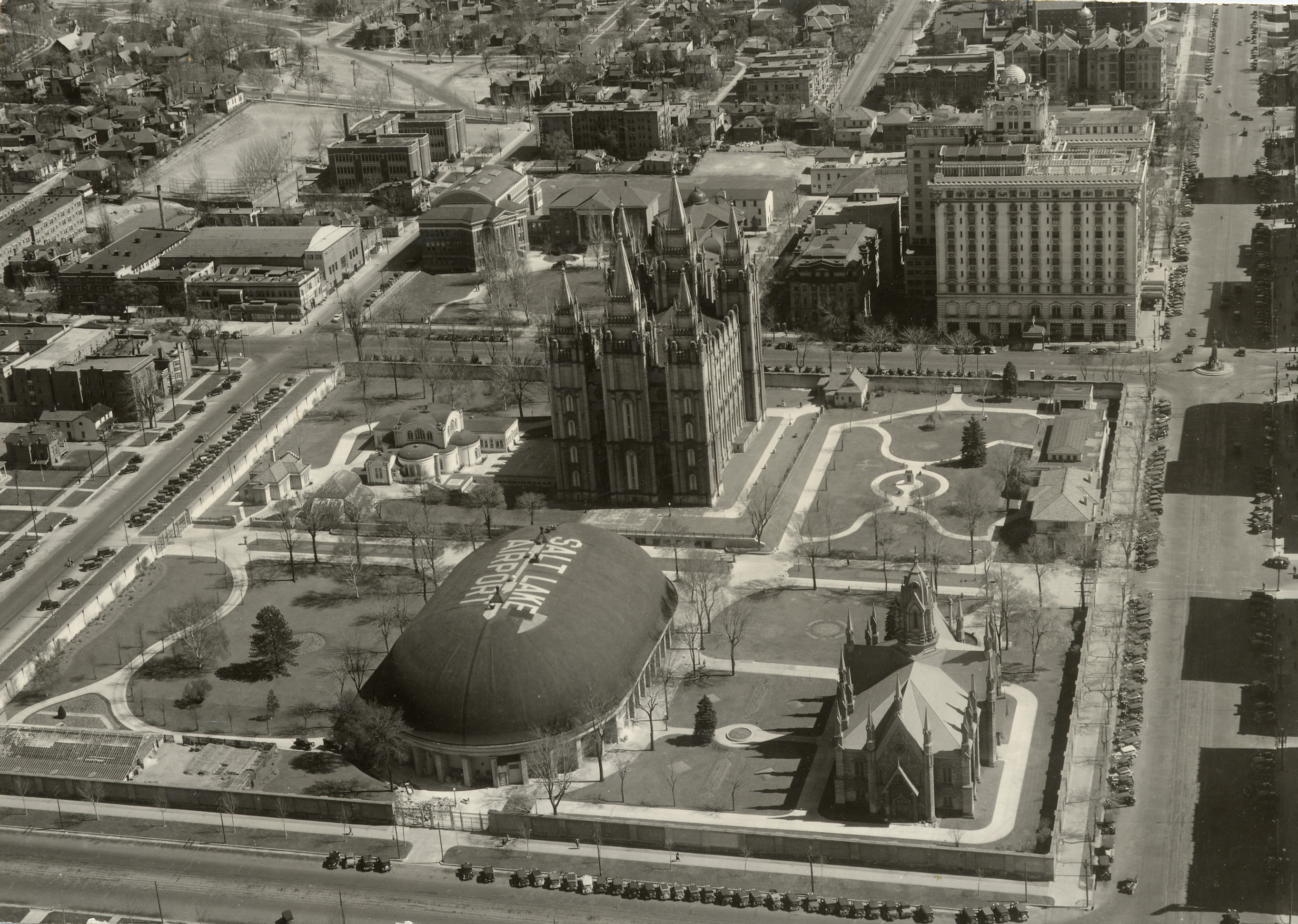 Temple Square, 1930's (Aerial) r/Utah